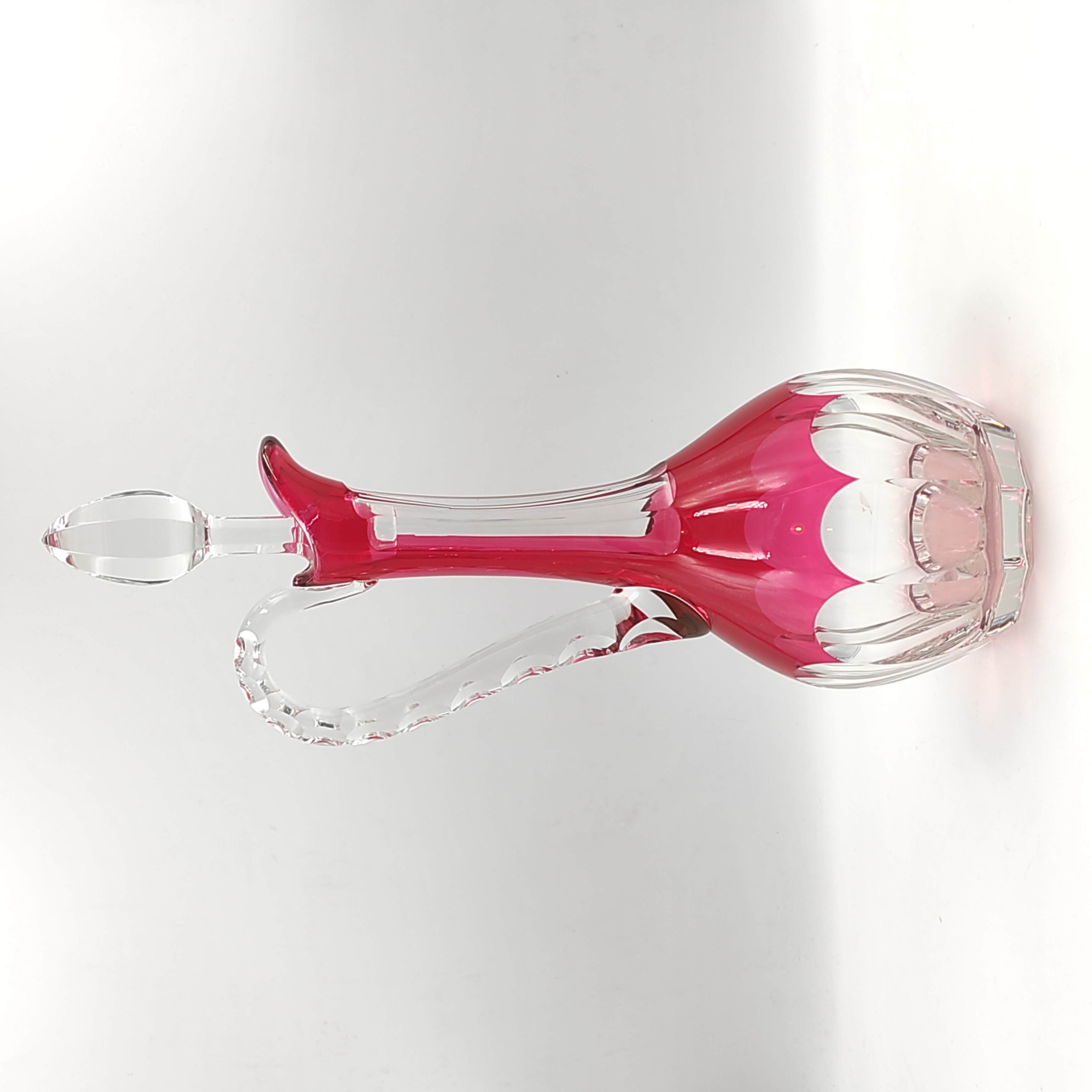 SAINT LOUIS BRISTOL AIGUIERE EN CRISTAL ROSE + BOITE 