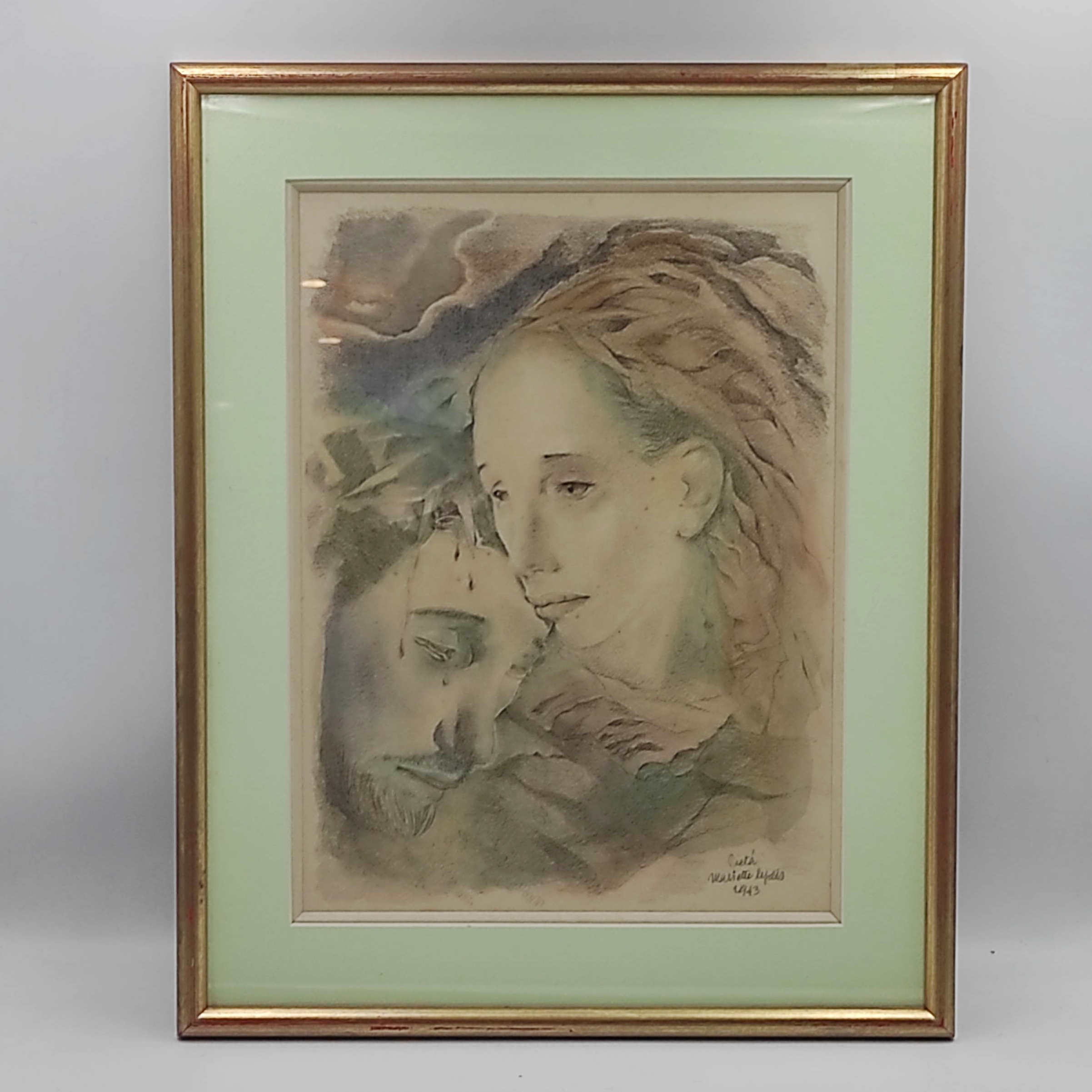 TECHNIQUE MIXTE LA PIETA PAR MARIETTE LYDIS 25/34 CM