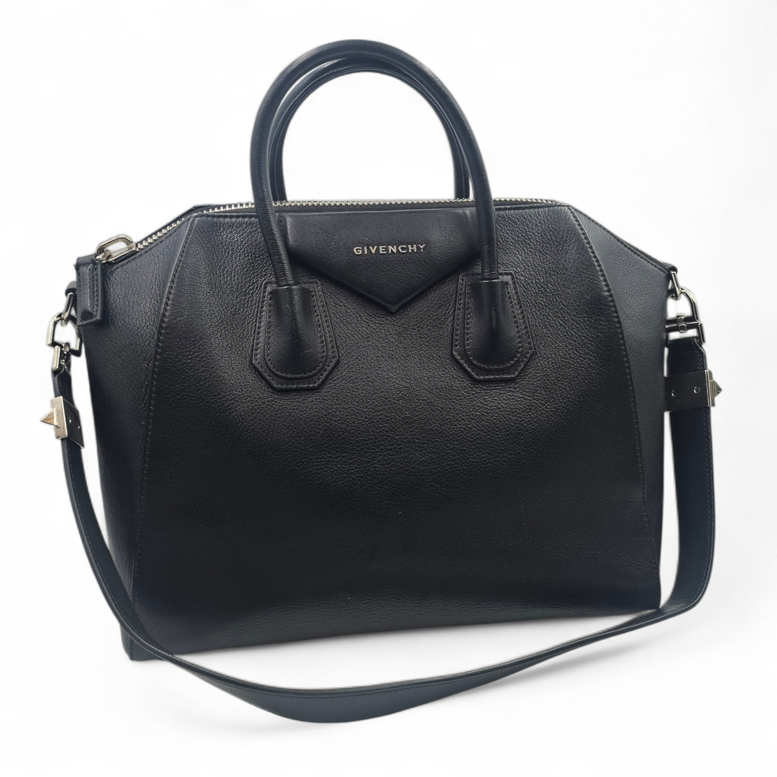 GIVENCHY SAC ANTIGONA MEDIUM (3C0124) CUIR NOIR + BANDOULIERE + DB + FACTURE