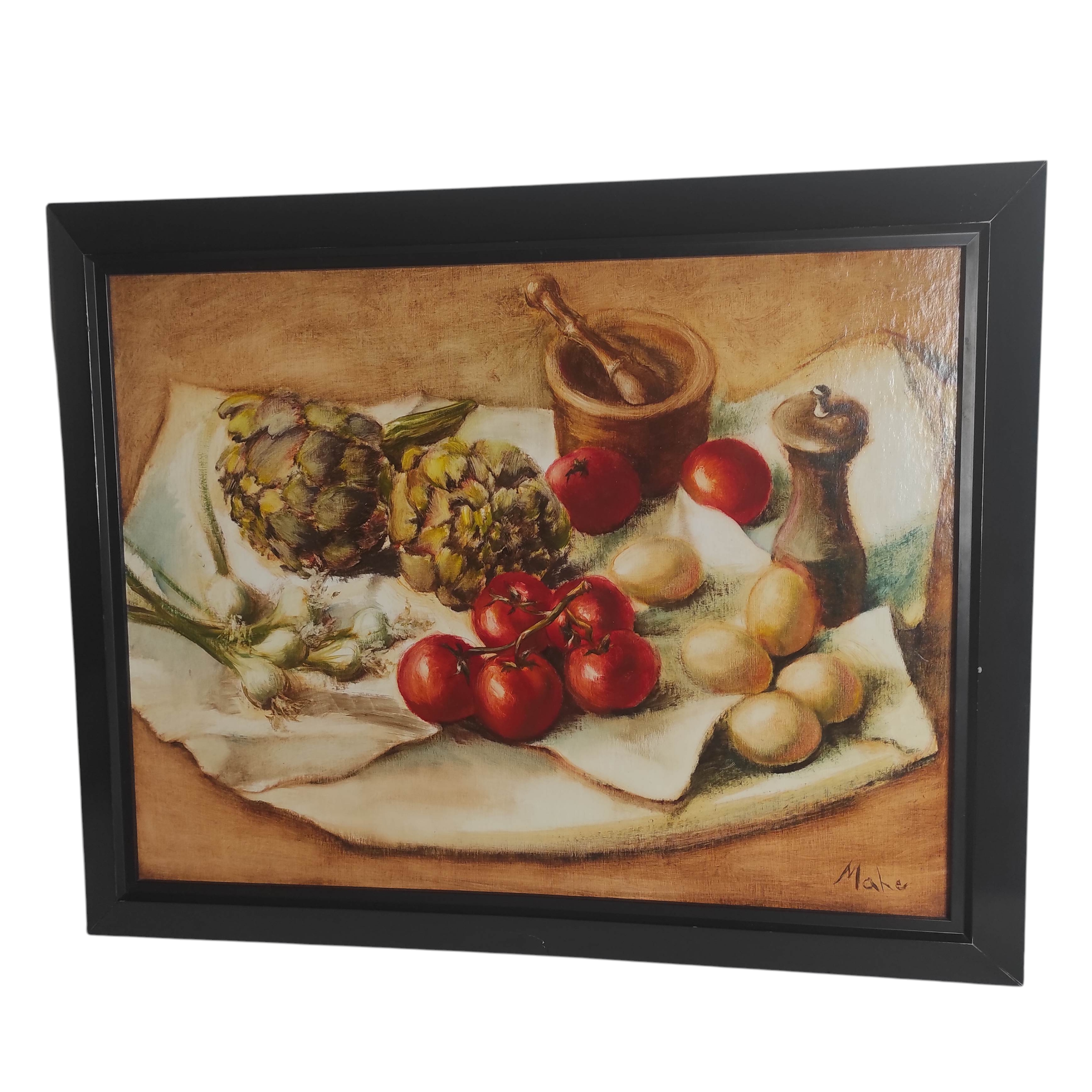HSC NATURE MORTE AUX ARTICHAUTS 49/64 CM PAR MAHE