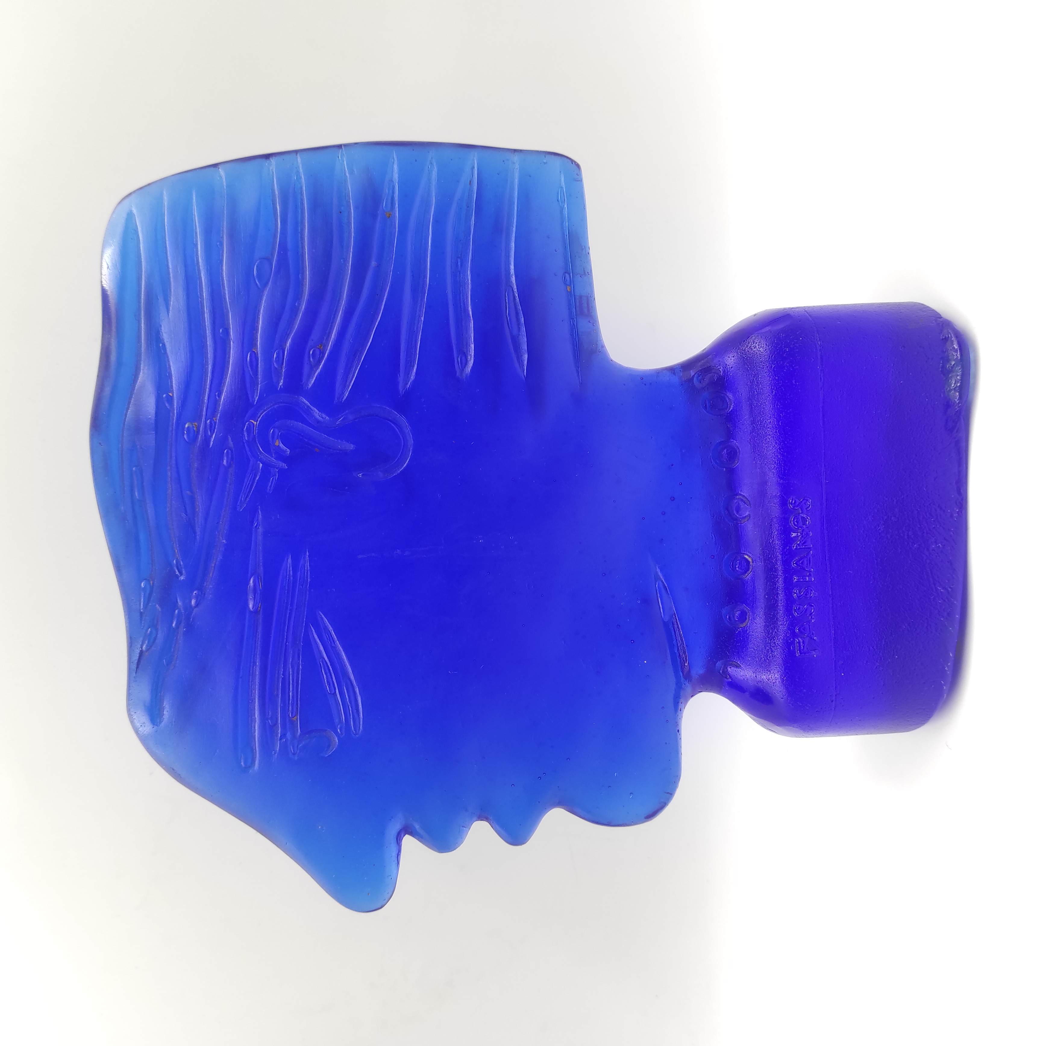FASSIANOS POUR DAUM PROFIL BLEU N PATE DE VERRE H 21 CM
