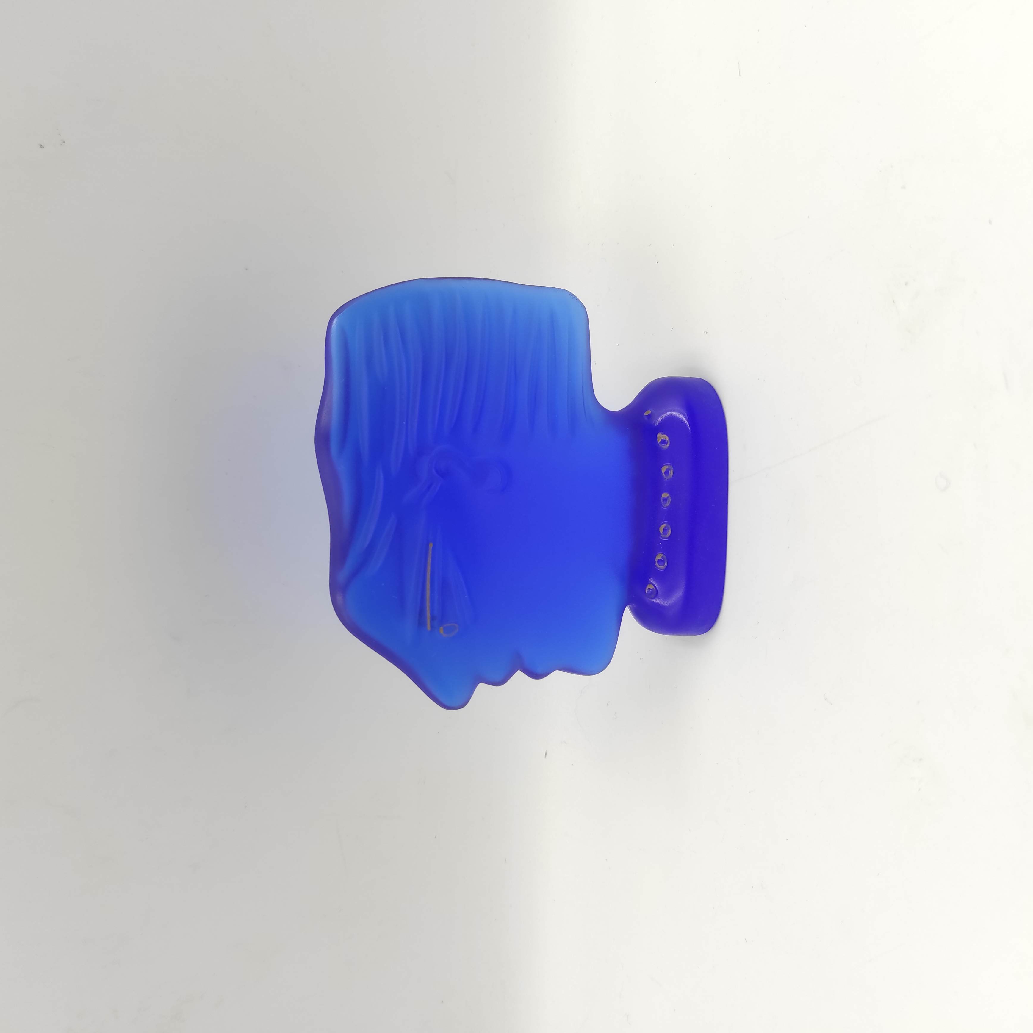 FASSIANOS POUR DAUM PETIT PROFIL BLEU EN PATE DE VERRE