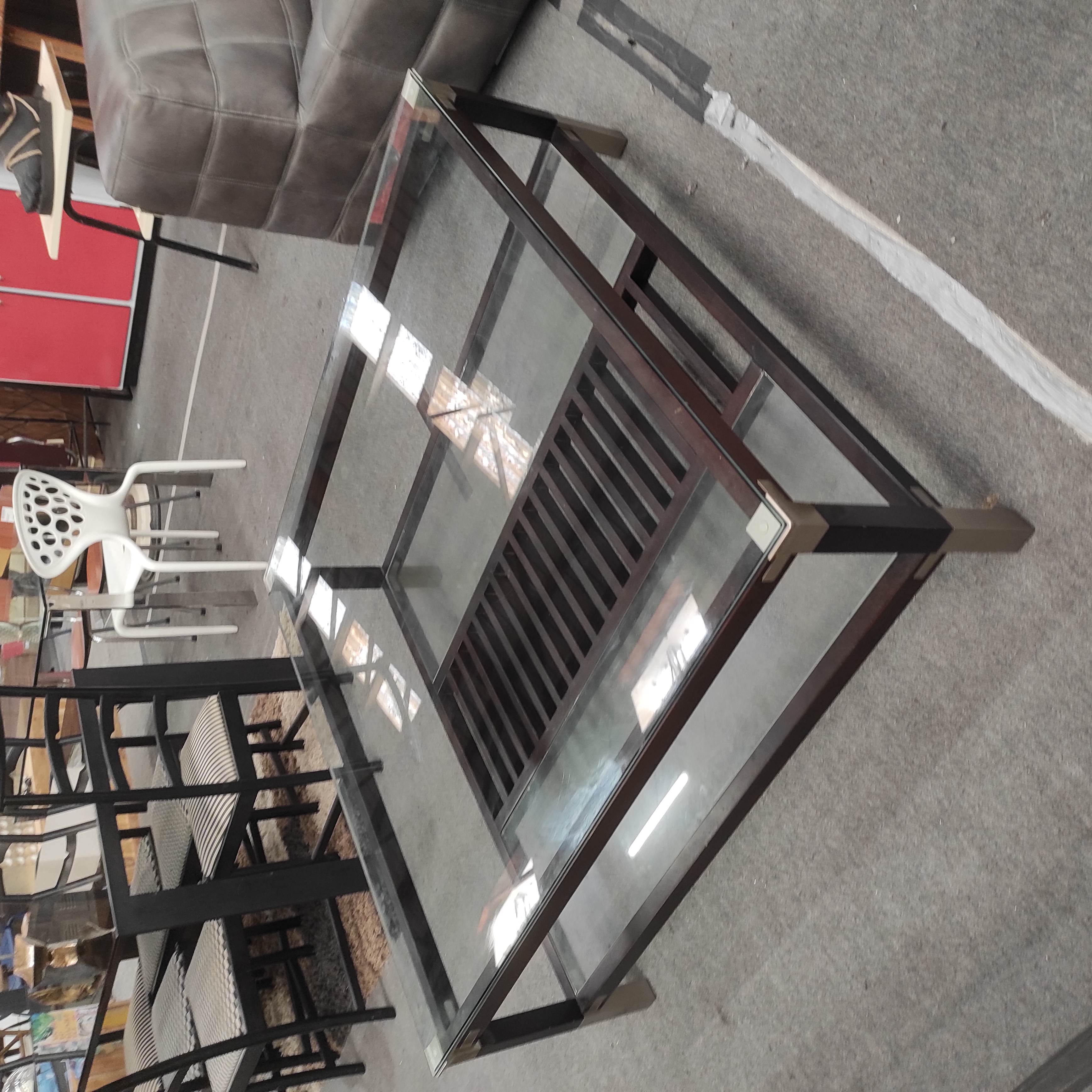 ROCHE BOBOIS TABLE BASSE 120/45/120 CM DALLE EN VERRE