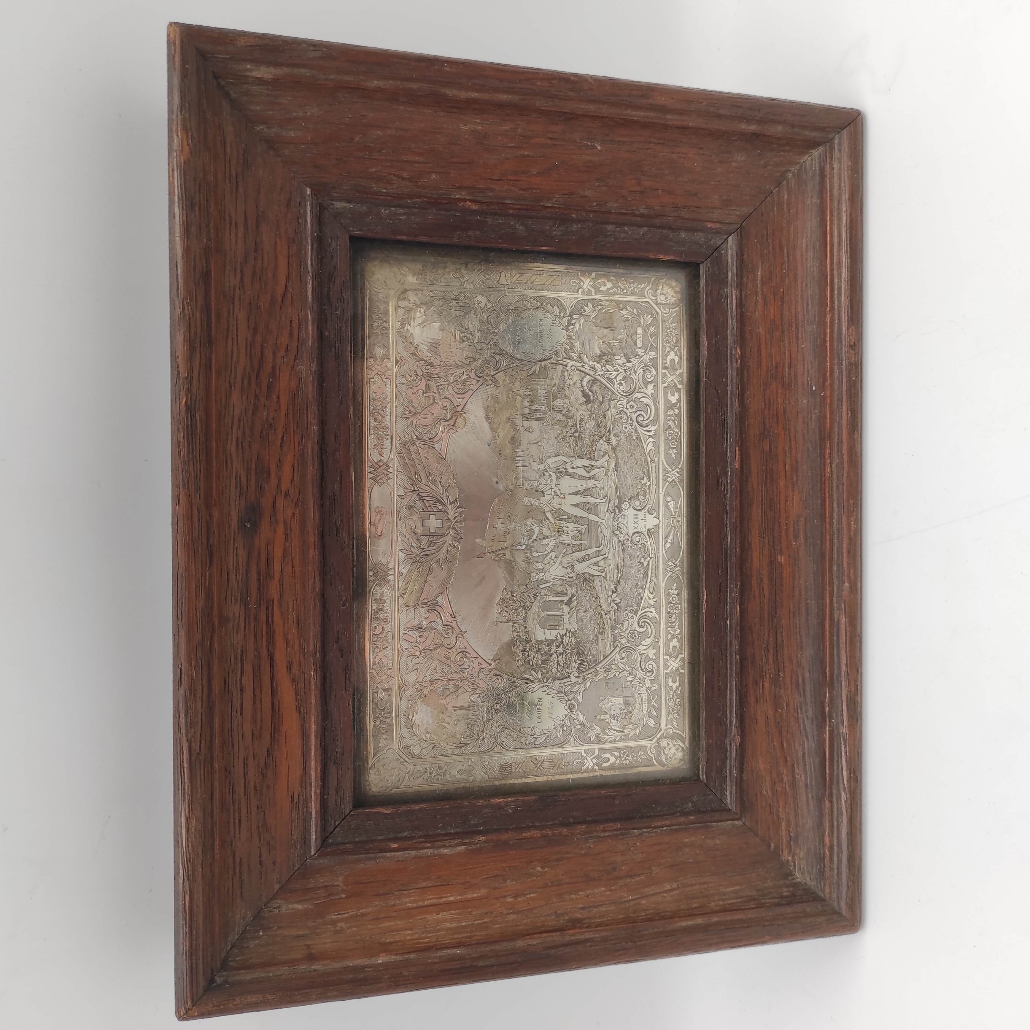 LEGENDE DE GUILLAUME TELL GRAVEE SUR ARGENT FIN XIX EME 16 x 11,5 CM HC