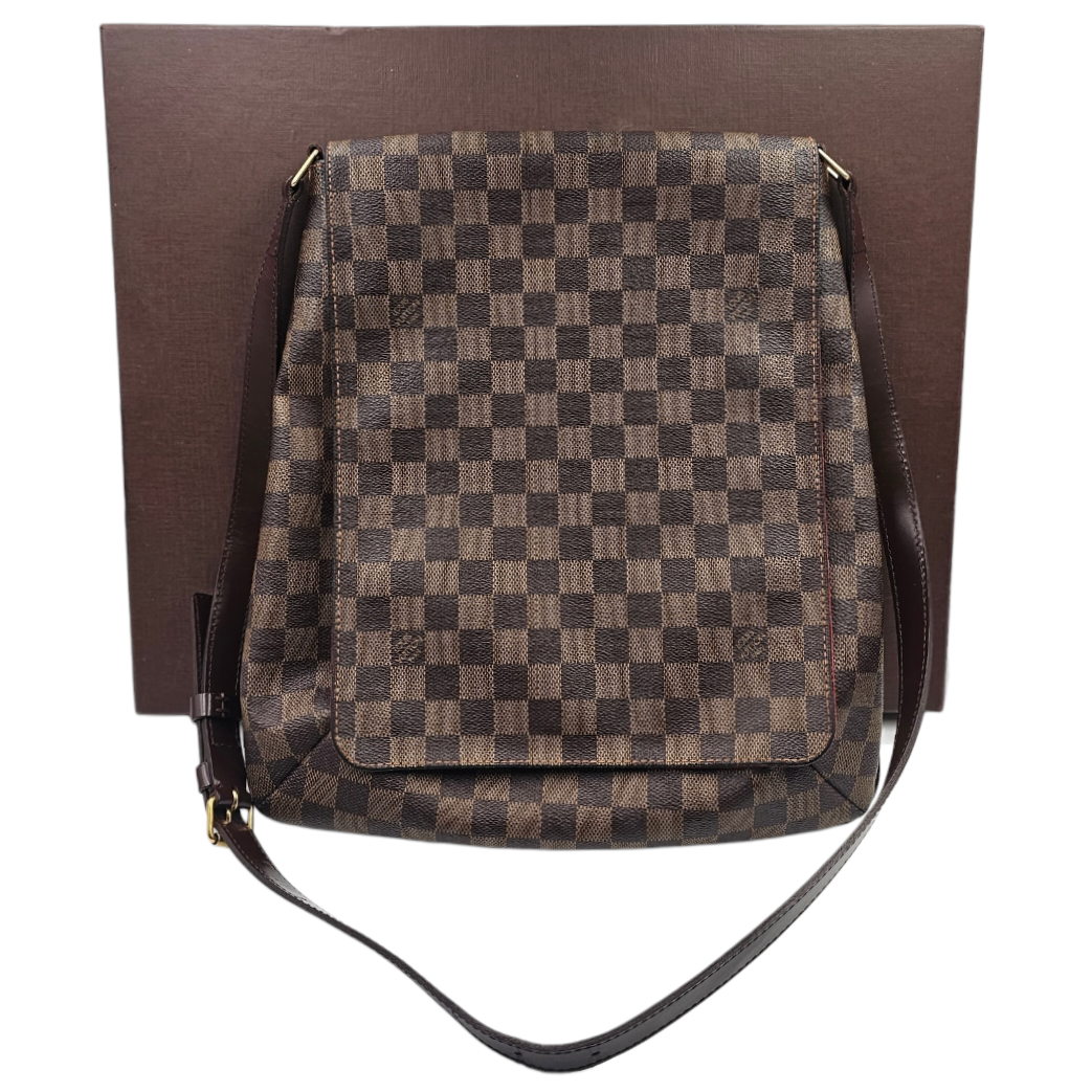 LOUIS VUITTON SAC MUSETTE GM EN TOILE DAMIER (TH1006) FACTURE + DUST BAG + BOITE