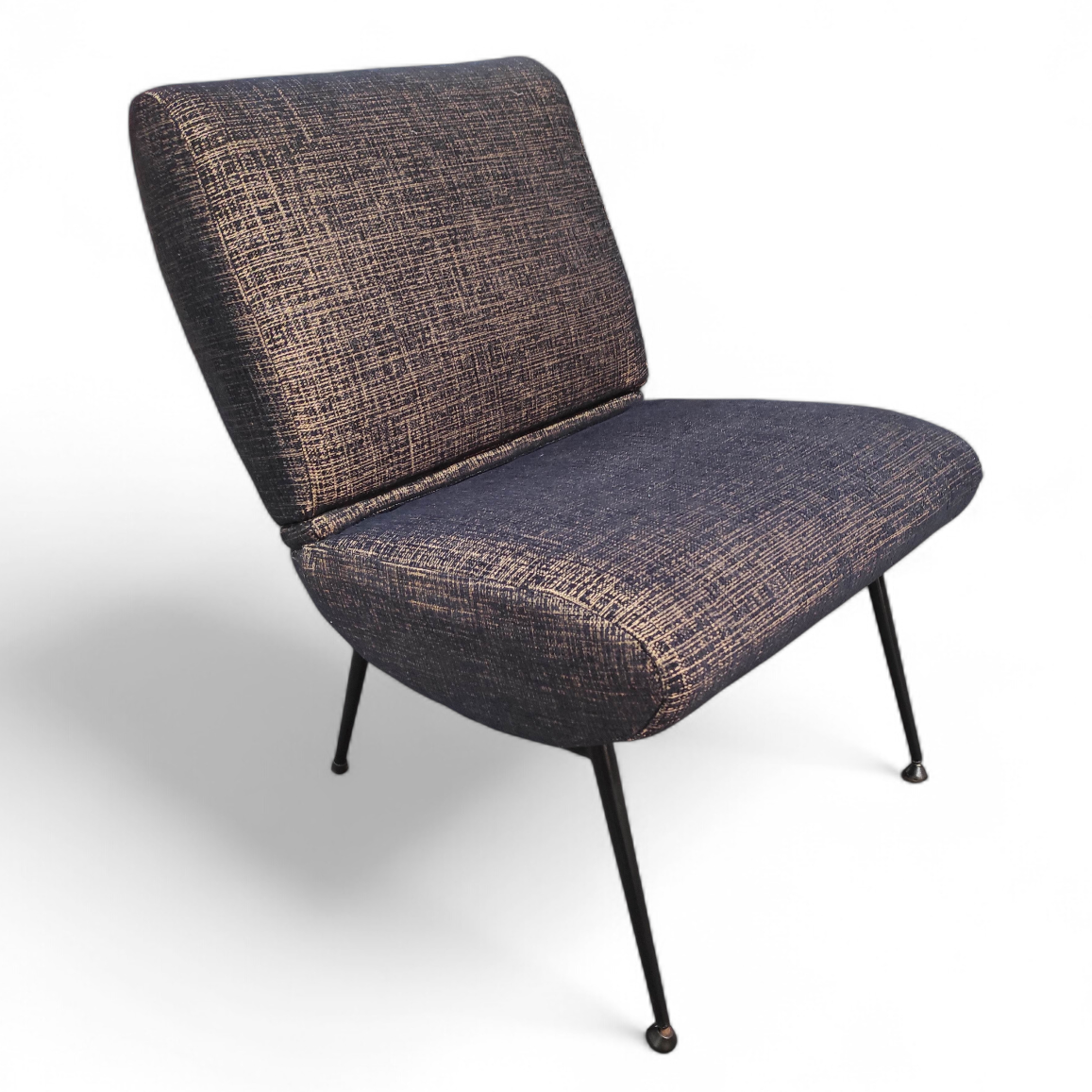 PELFRAN SIEGE KISS 50/68/55 CM TISSU VELOURS BLEU REFLETS DORES