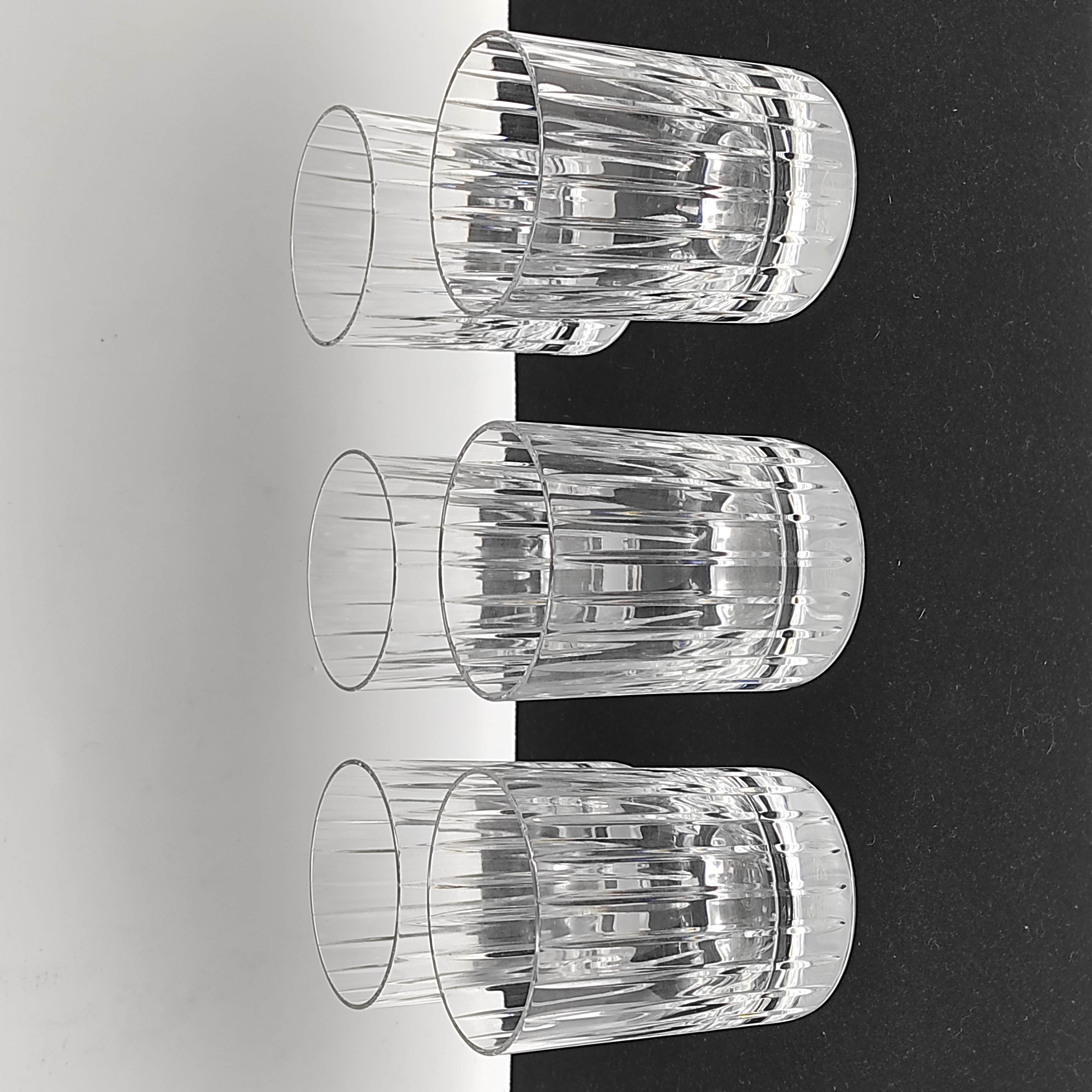 BACCARAT HARMONIE 6 VERRES A WHISKY EN CRISTAL STRIE