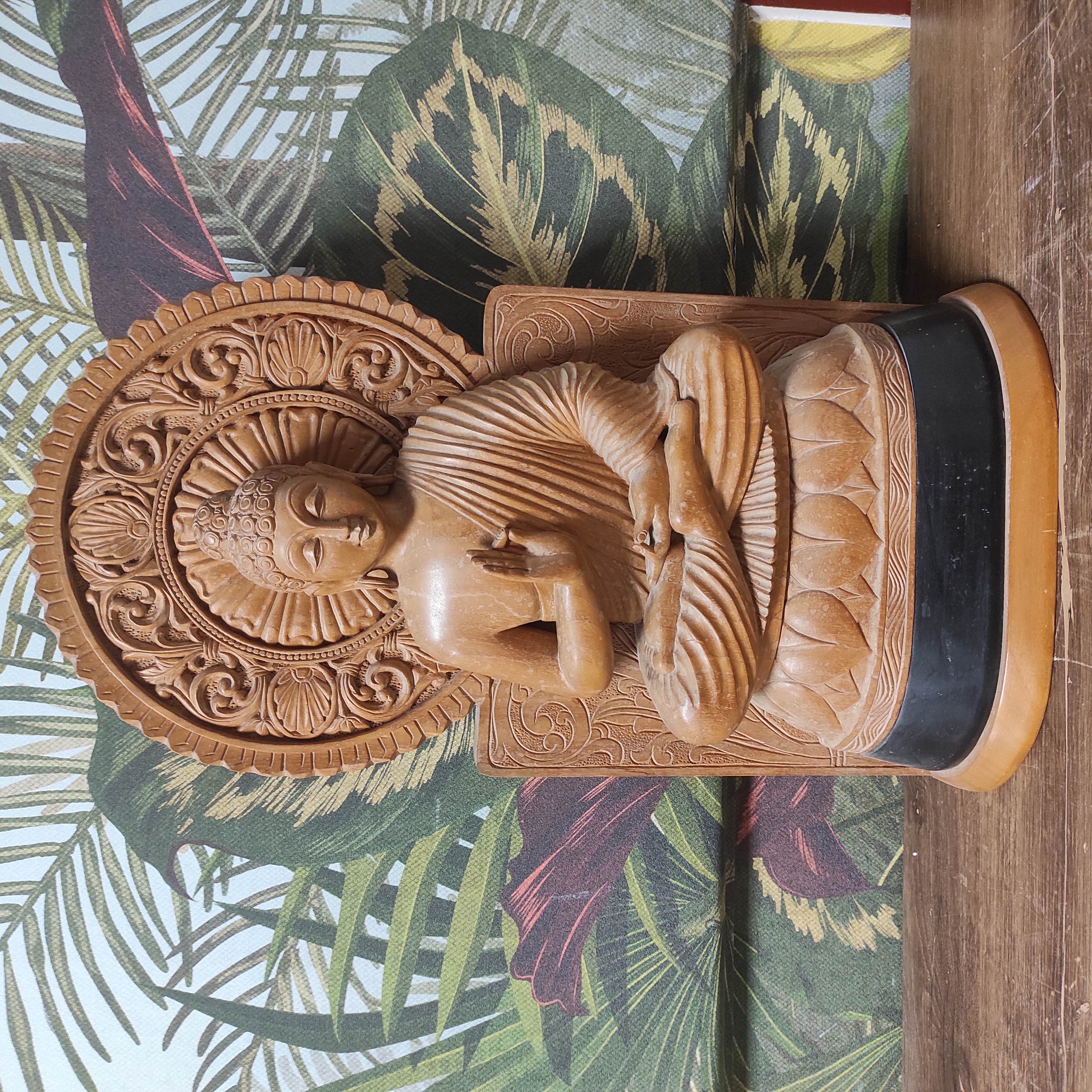 GRAND BOUDDHA ASSIS H 63 CM