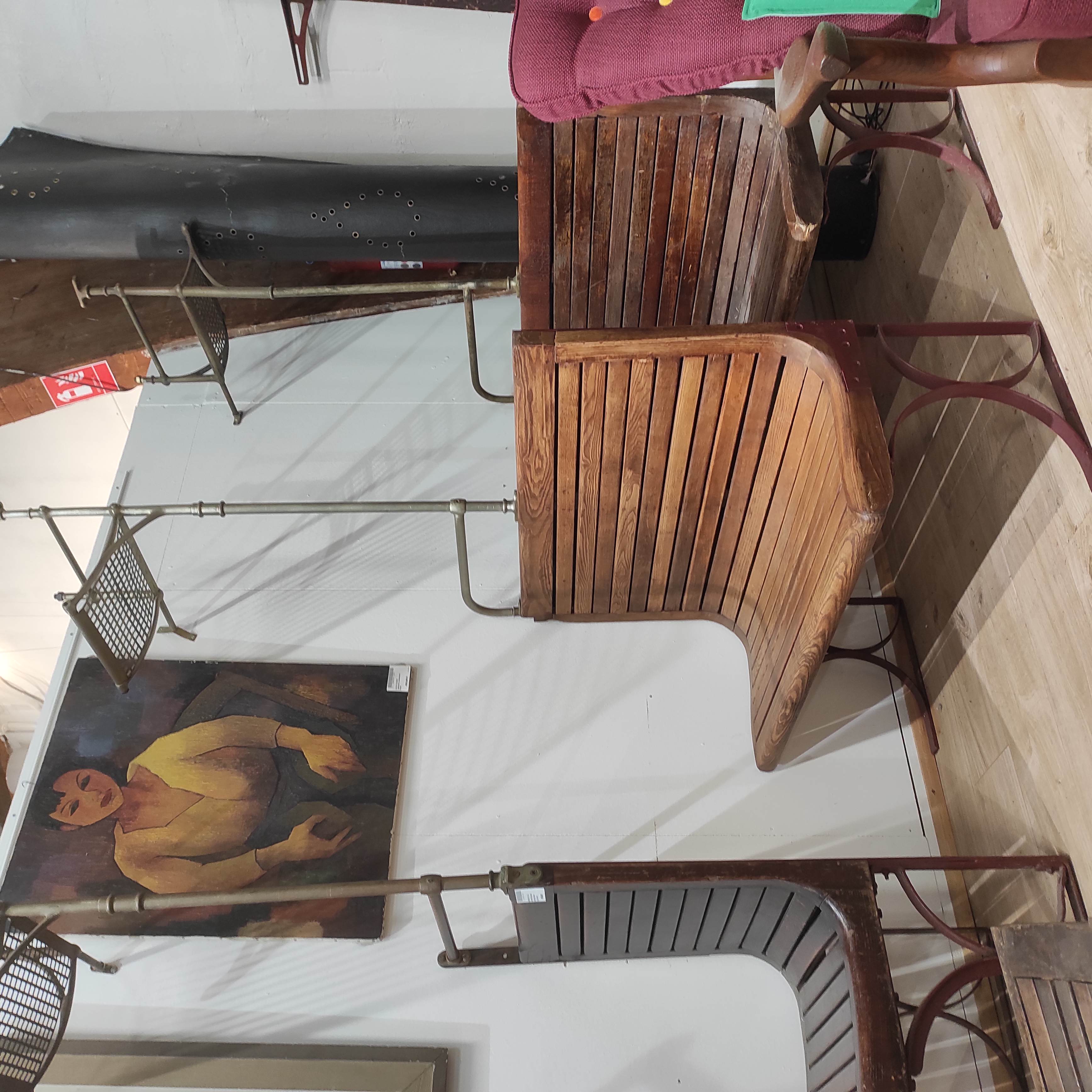 METRO PARIS BANQUETTE 2 PLACES PORTE-CHAPEAUX 97/207/45 CM CANTIN COULAUD PARIS