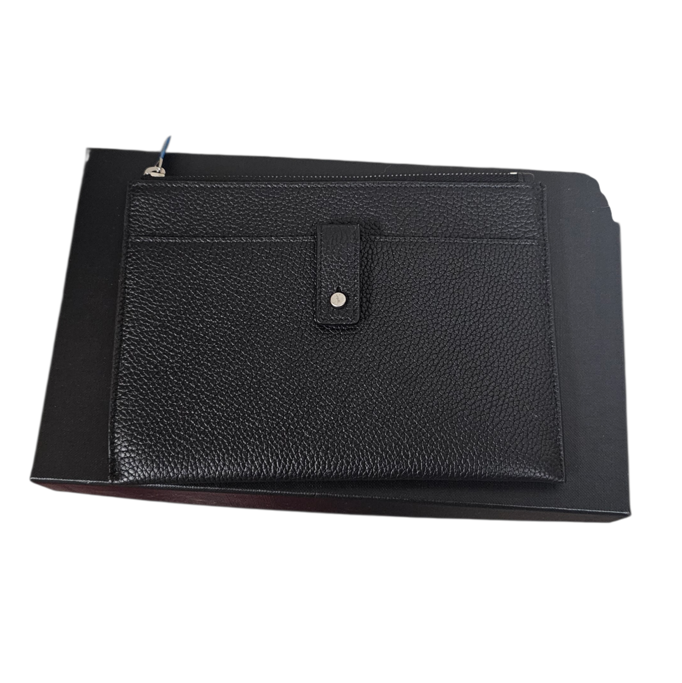 SAINT LAURENT YSL POCHETTE SAC DE JOUR CUIR GRAINE NOIR (GBL505125.1117) + BOITE