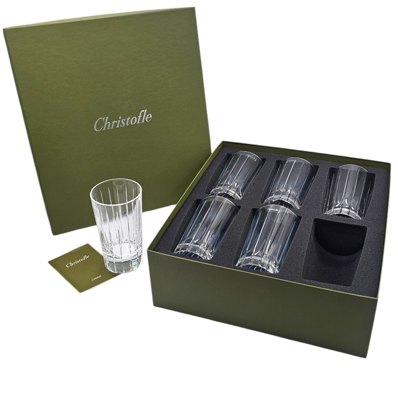CHRISTOFLE IRIANA 6 VERRES A ORANGEADE DANS LEUR COFFRET