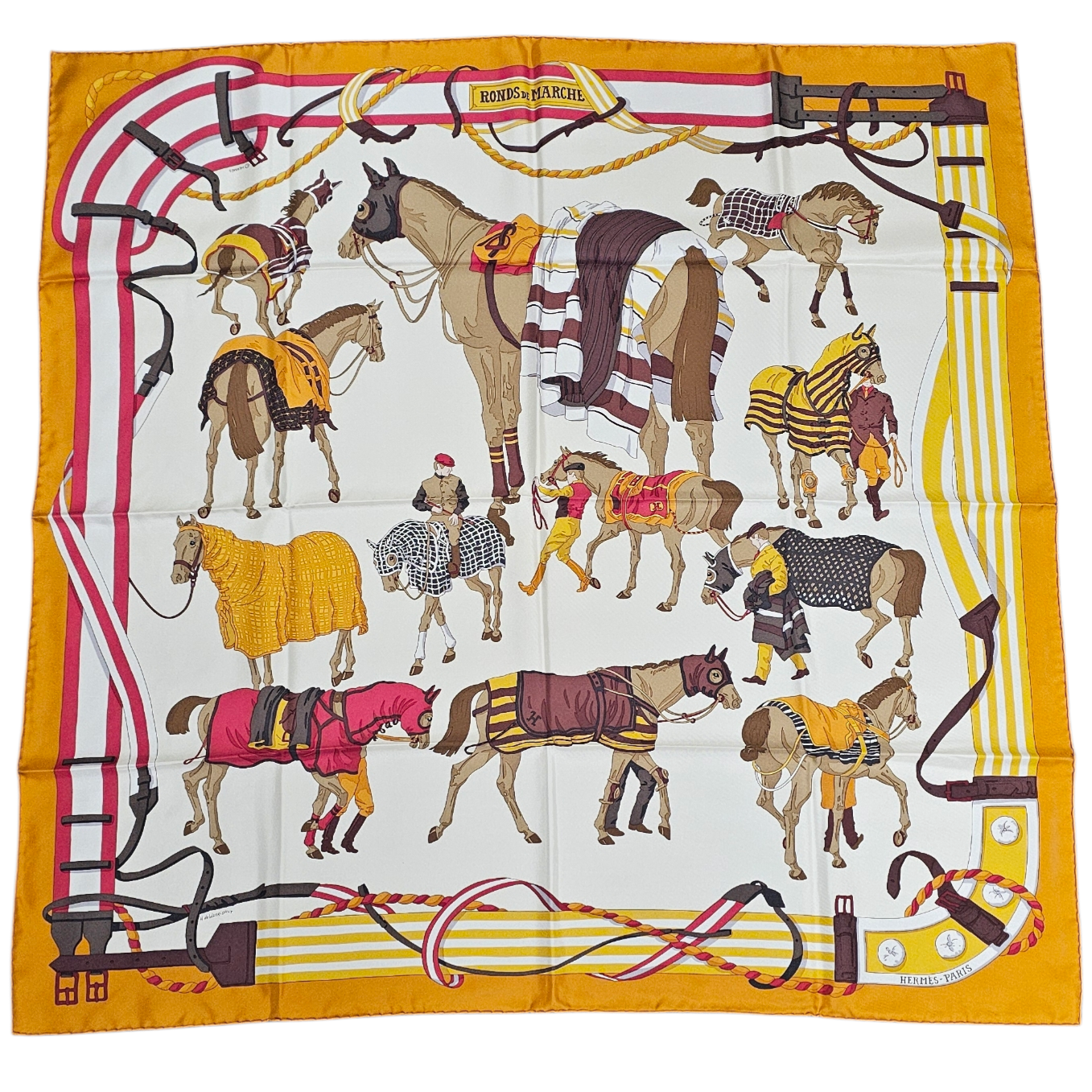 HERMES CARRE RONDS DE MARCHE DE HUBERT DE WATRIGANT 1ERE ED. 2017 + BOITE