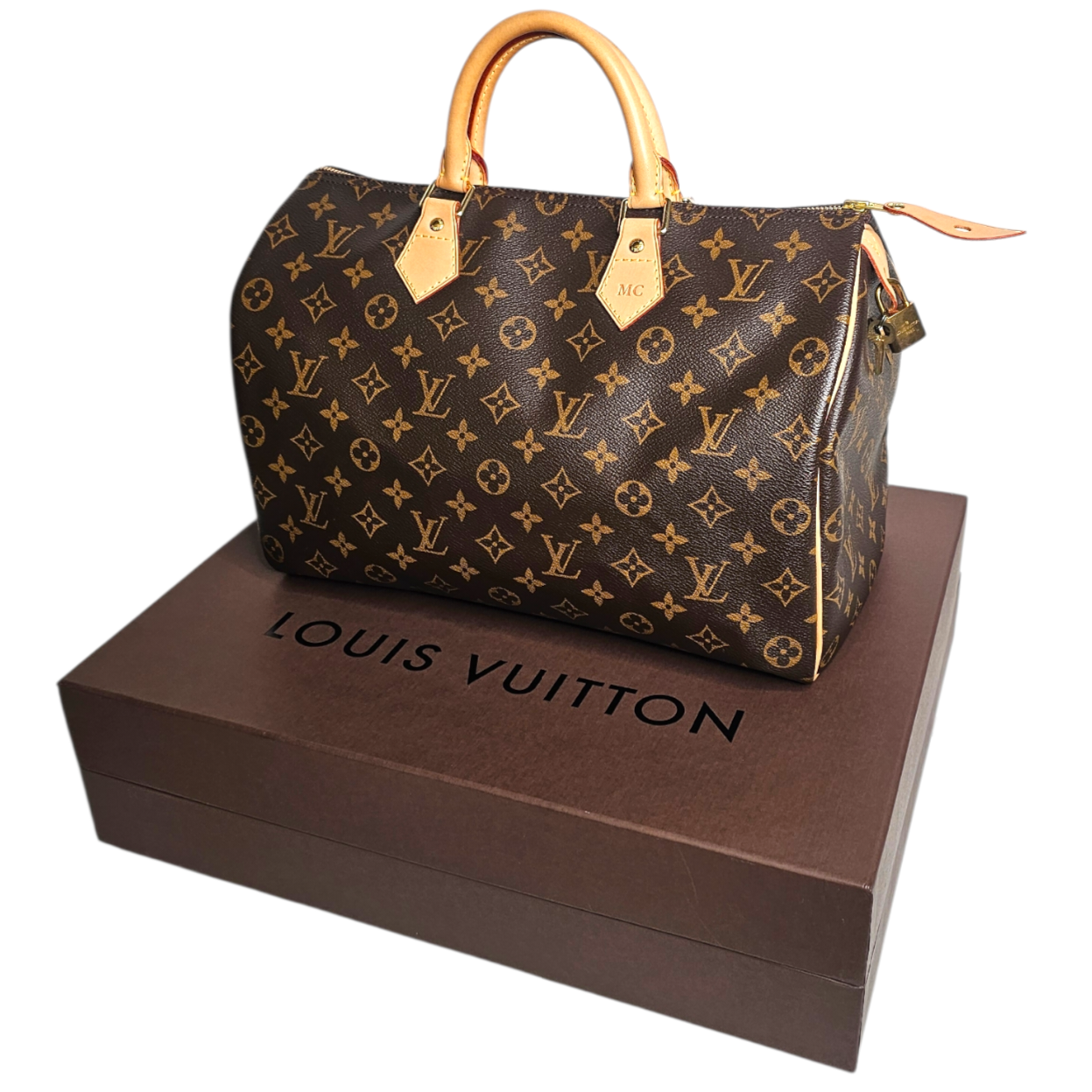 LOUIS VUITTON SAC SPEEDY 35 TOILE MONOGRAM (GI1132) + DB + BOITE