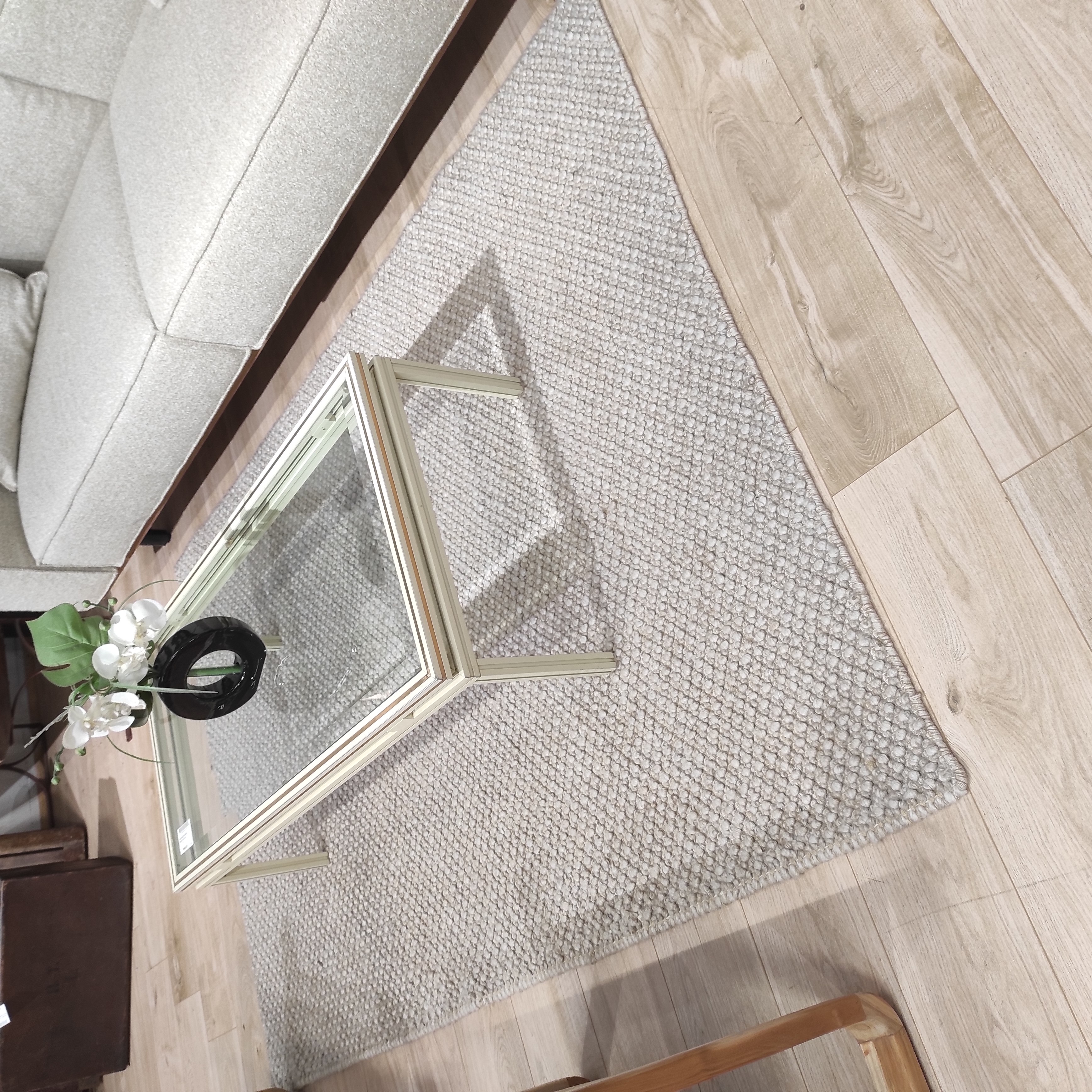 FINARTE TAPIS 140/200 CM EN LAINE BEIGE
