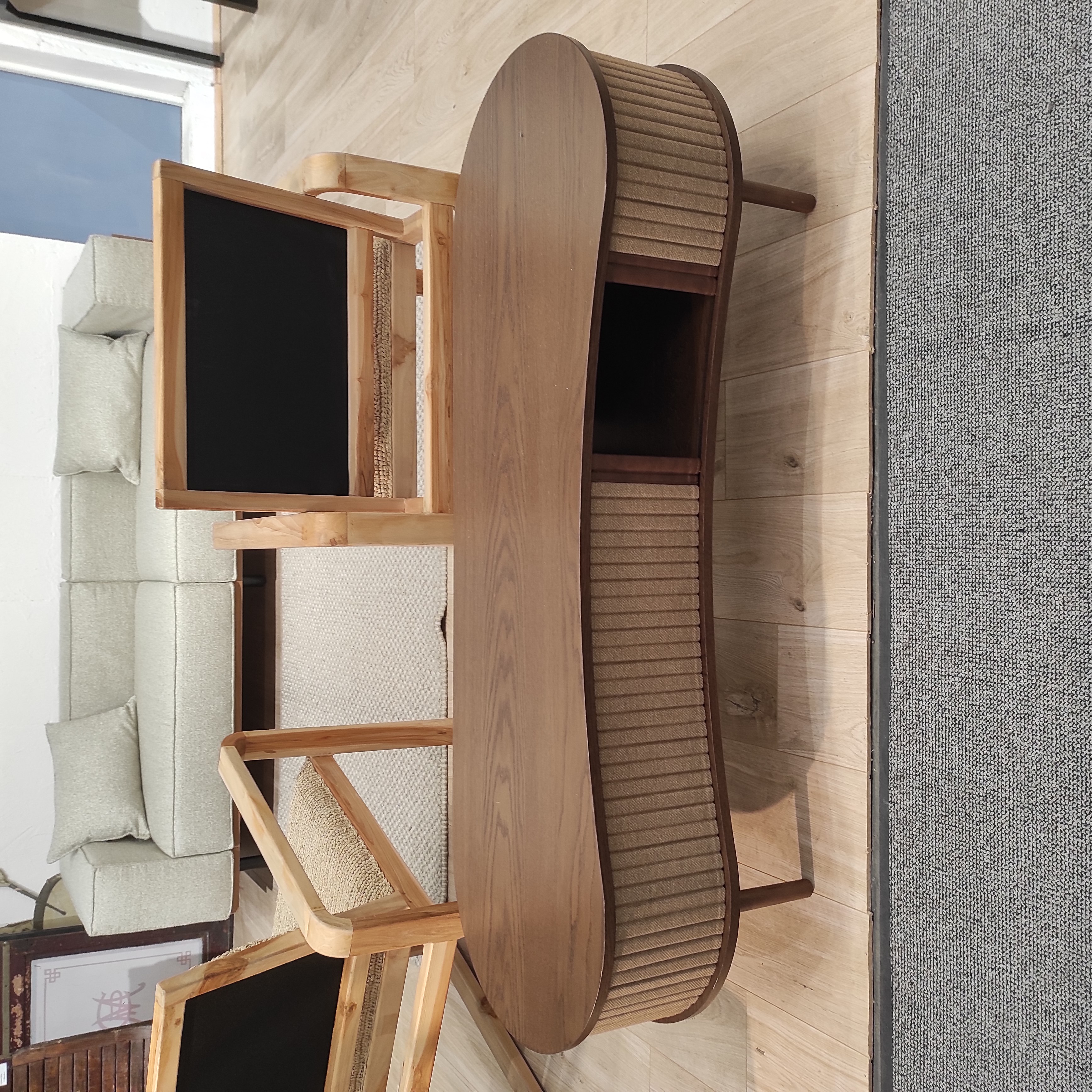 AUDACIOUS TAMBOUR MEUBLE TV PORTES COULISSANTES 140/40/46 CM