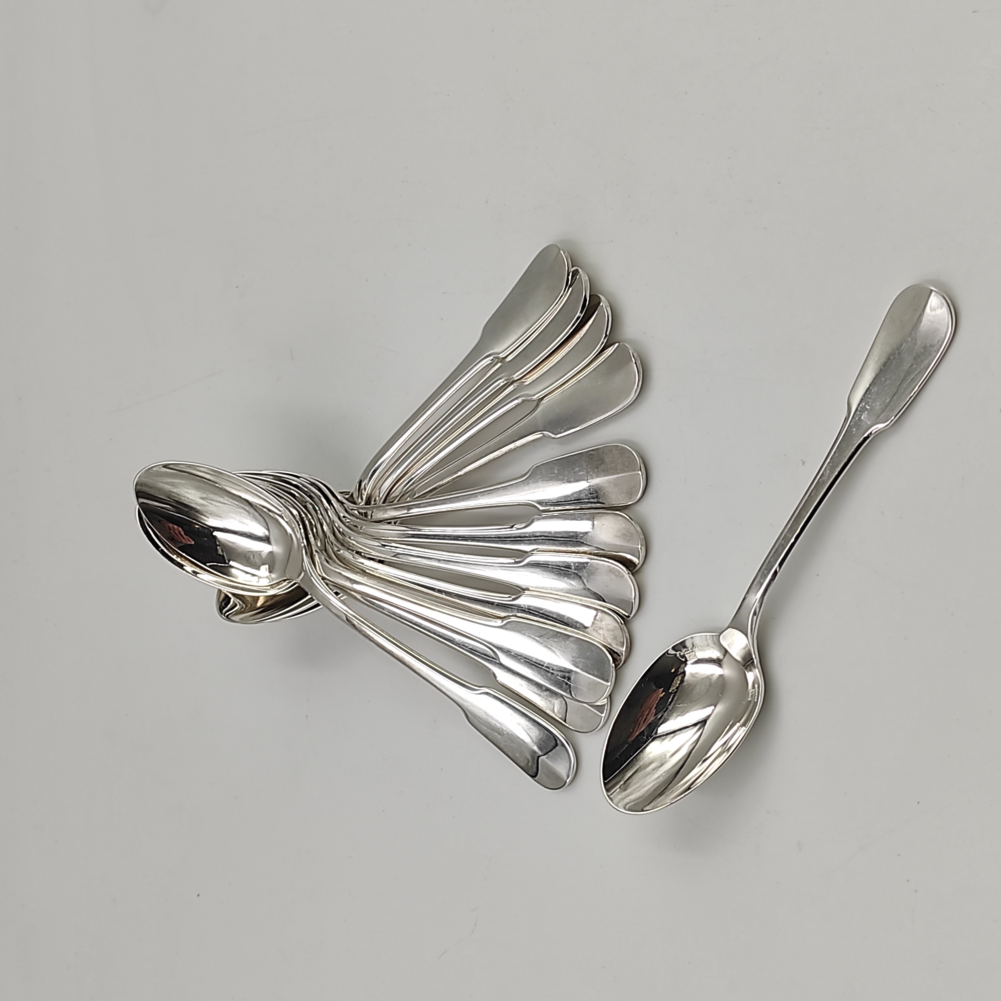 CHRISTOFLE CLUNY 12 CUILLERES A CAFE EN METAL ARGENTE