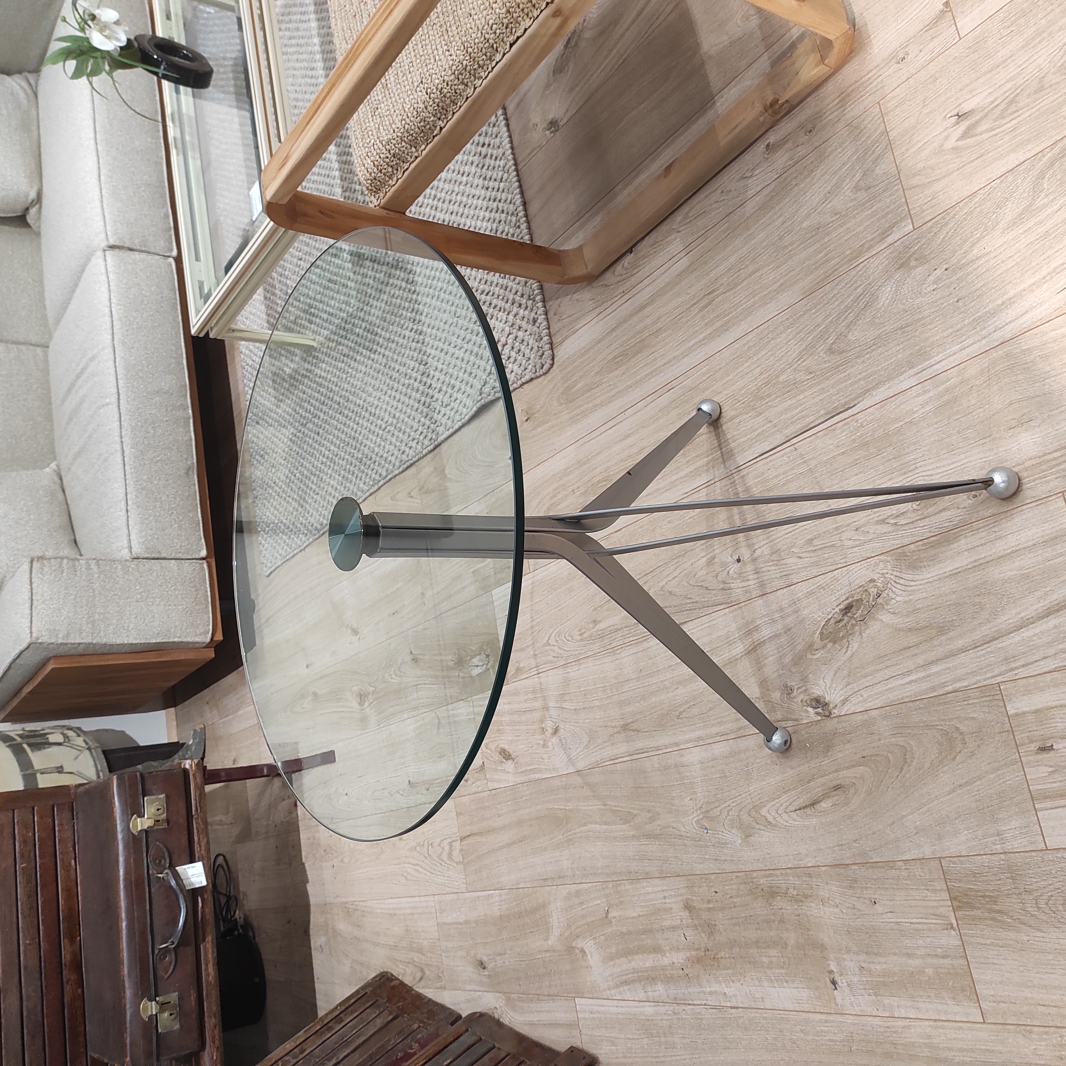 PETITE TABLE RONDE CONTEMPORAINE HAUTEUR 74 CM DIAM 60