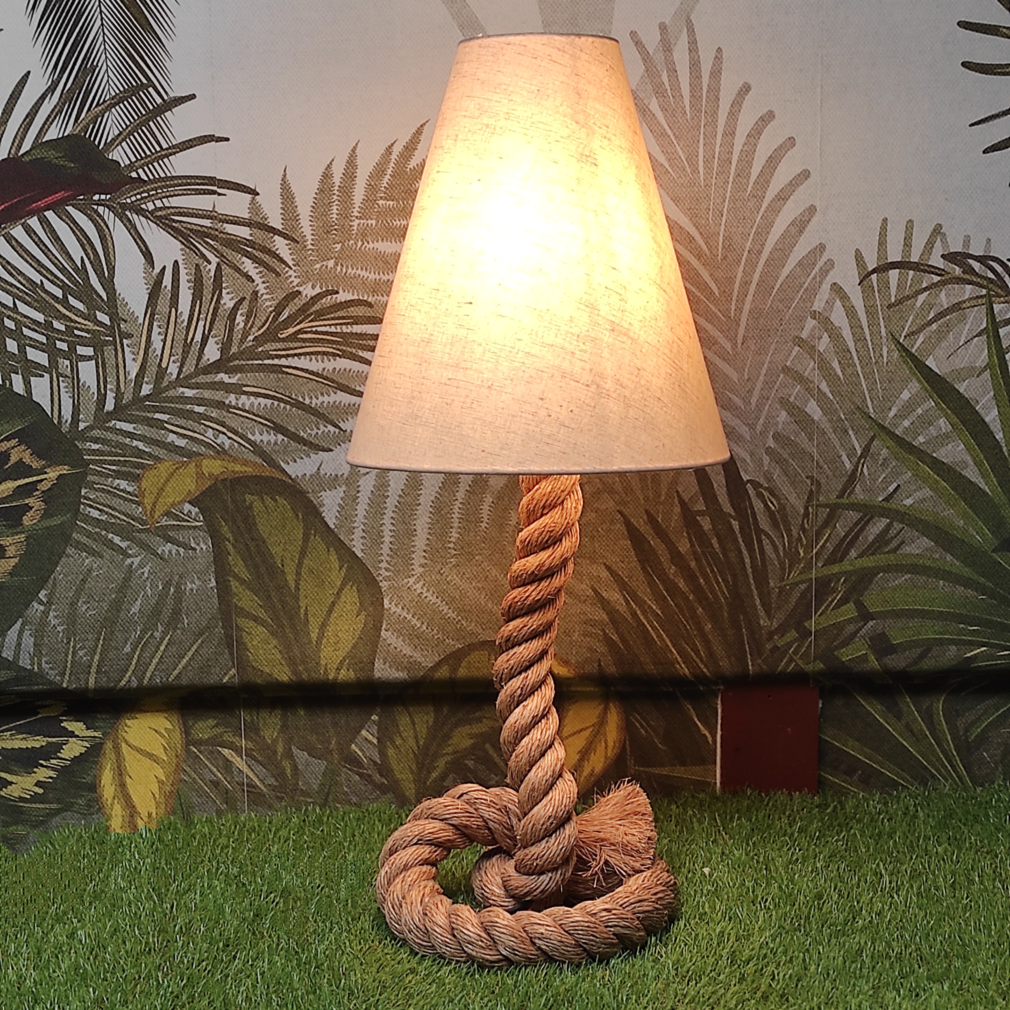 AUDOUX MINET LAMPE COBRA EN CORDAGE H 72 CM
