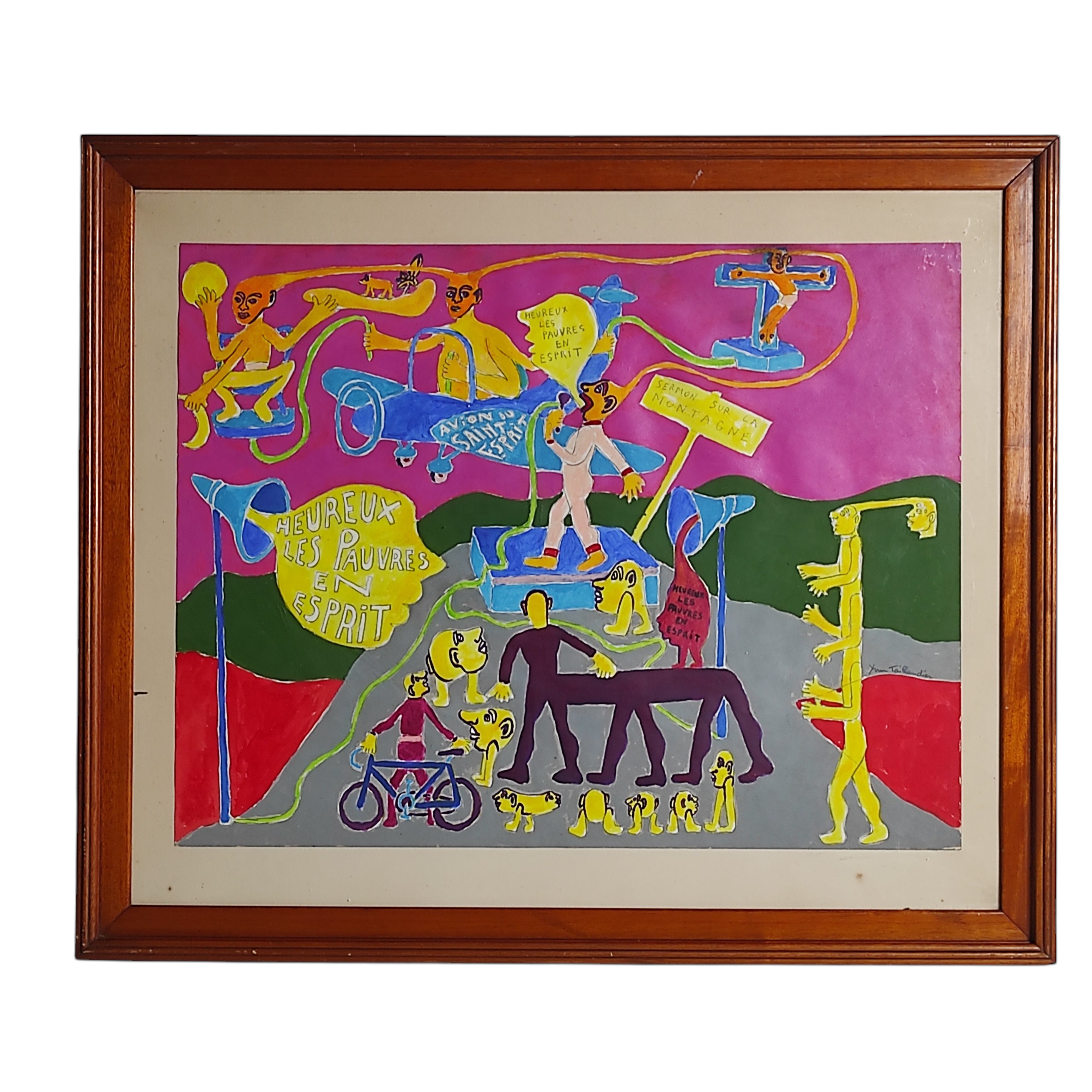 YVON TAILLANDIER HEUREUX LES PAUVRES EN ESPRIT 64 X 49 CM