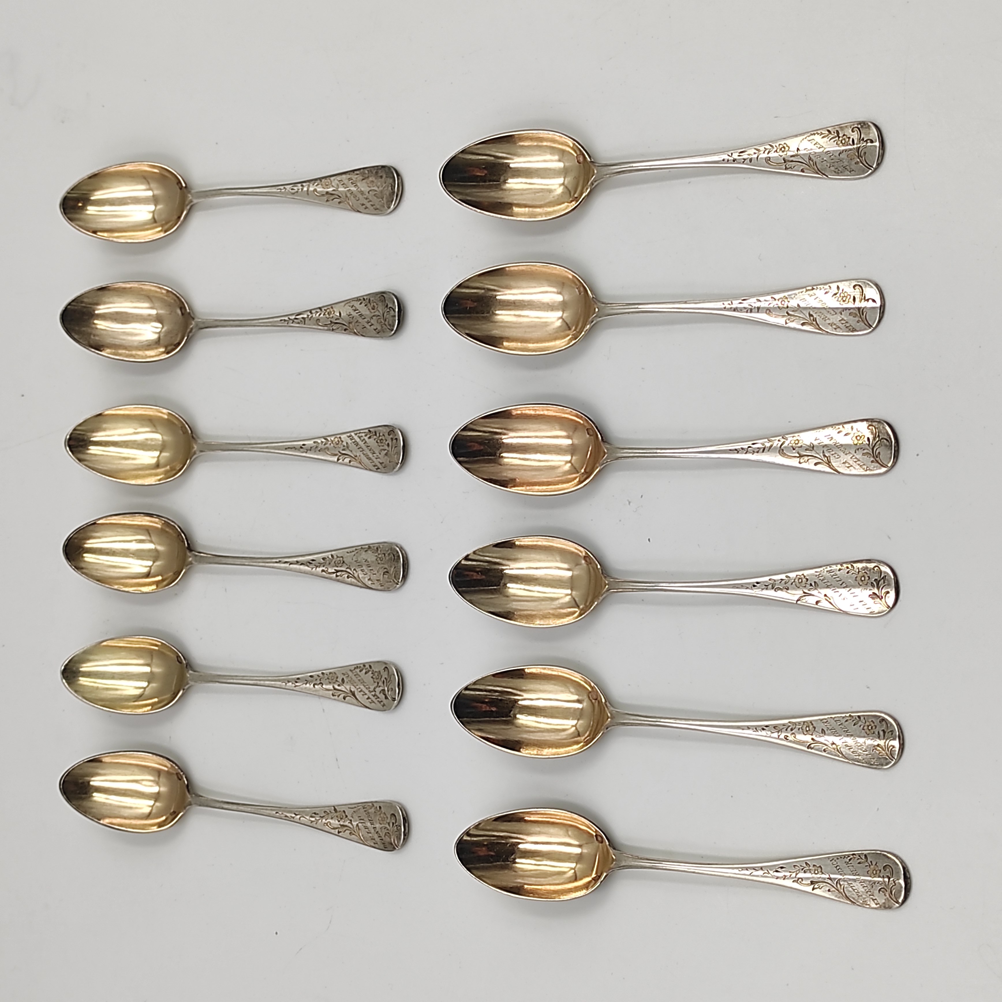 12 CUILLERES A CAFE EN ARGENT (MINERVE) LES FABLES DE LA FONTAINE 180.80 GR