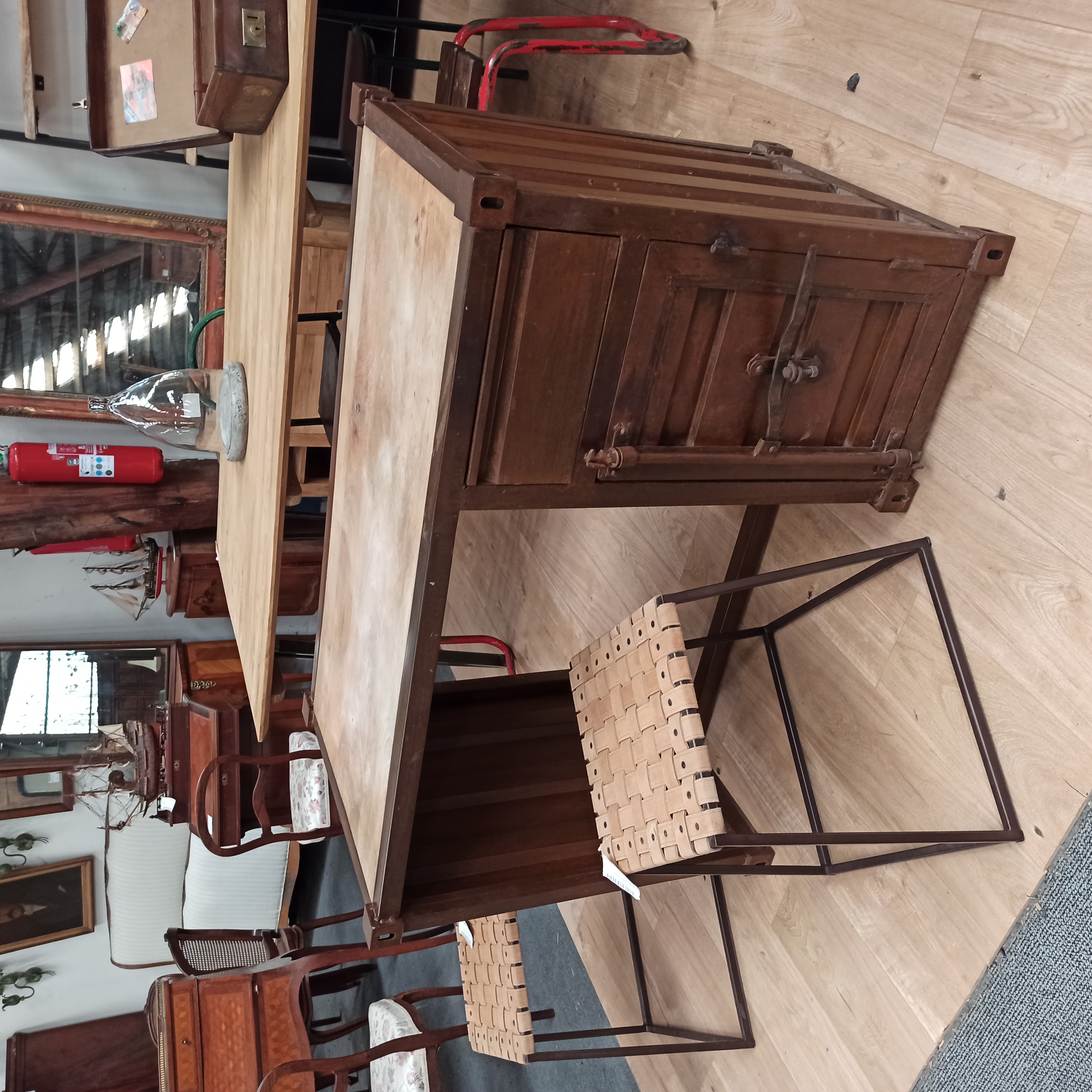 BUREAU FACTORY 123/78/62 CM METAL ET MANGUIER