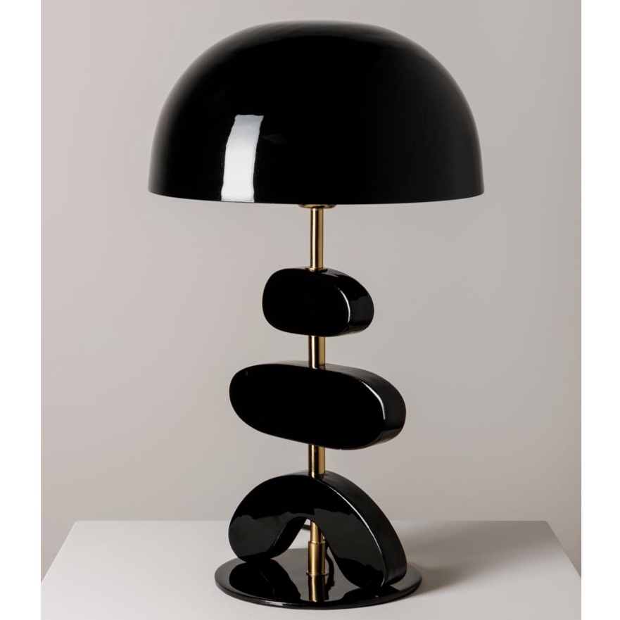 LAMPE LAQUE NOIRE 30/51 CM