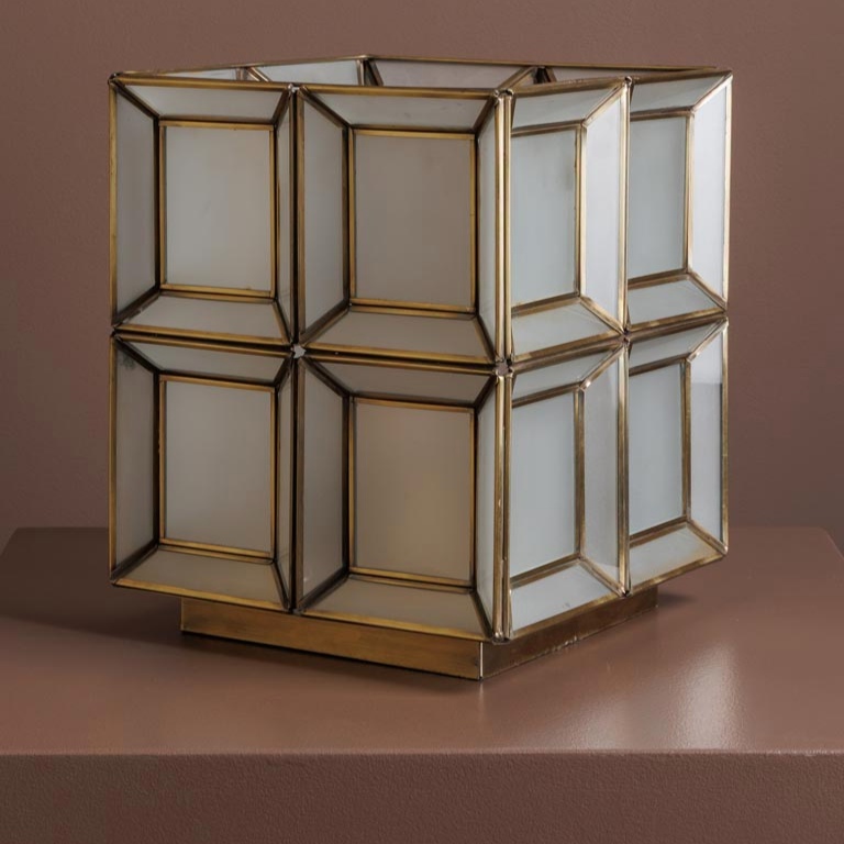 LAMPE A POSER EN VERRE 24/30/24 CM STYLE ART DECO