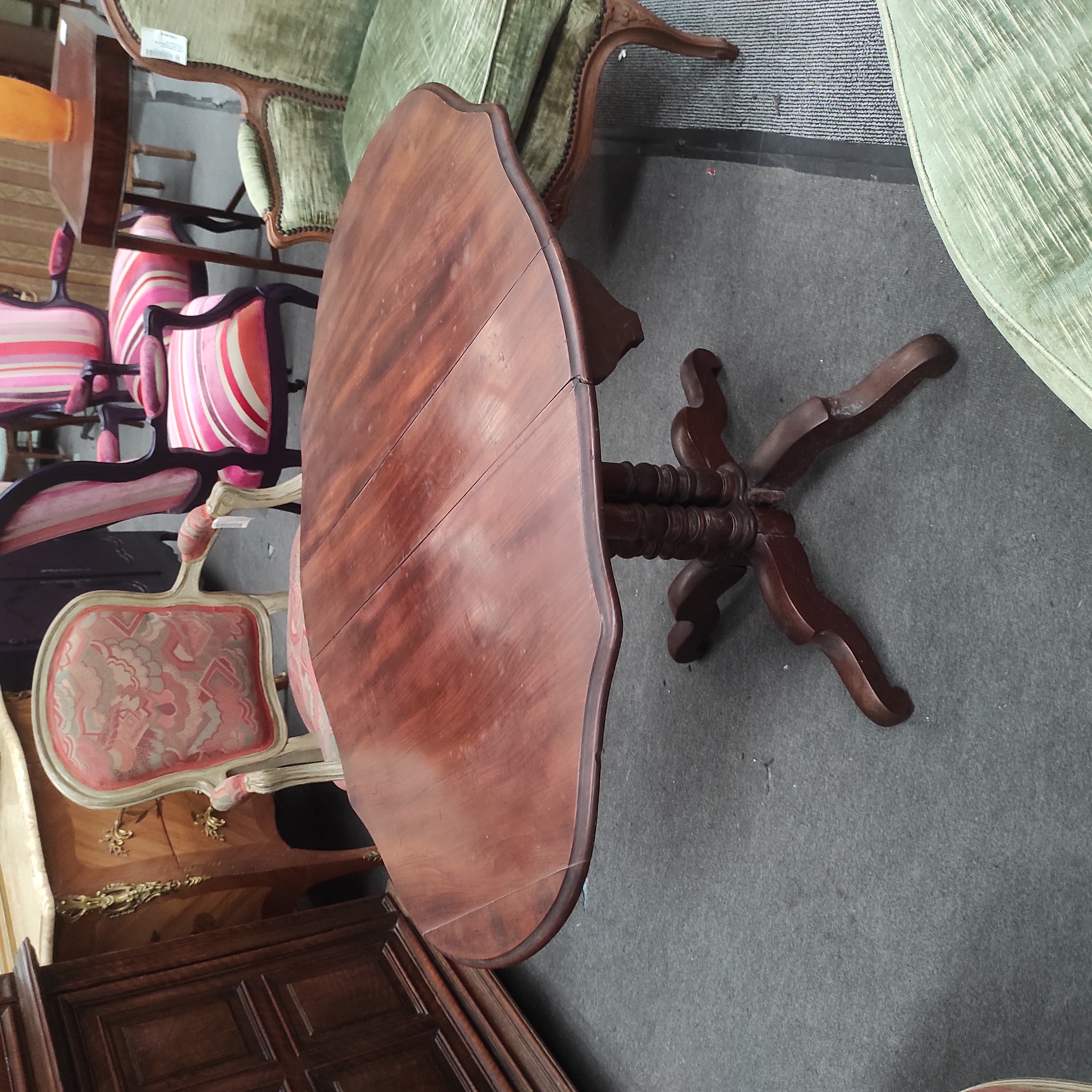 TABLE GATELEG EN ACAJOU 106/64/80 CM 