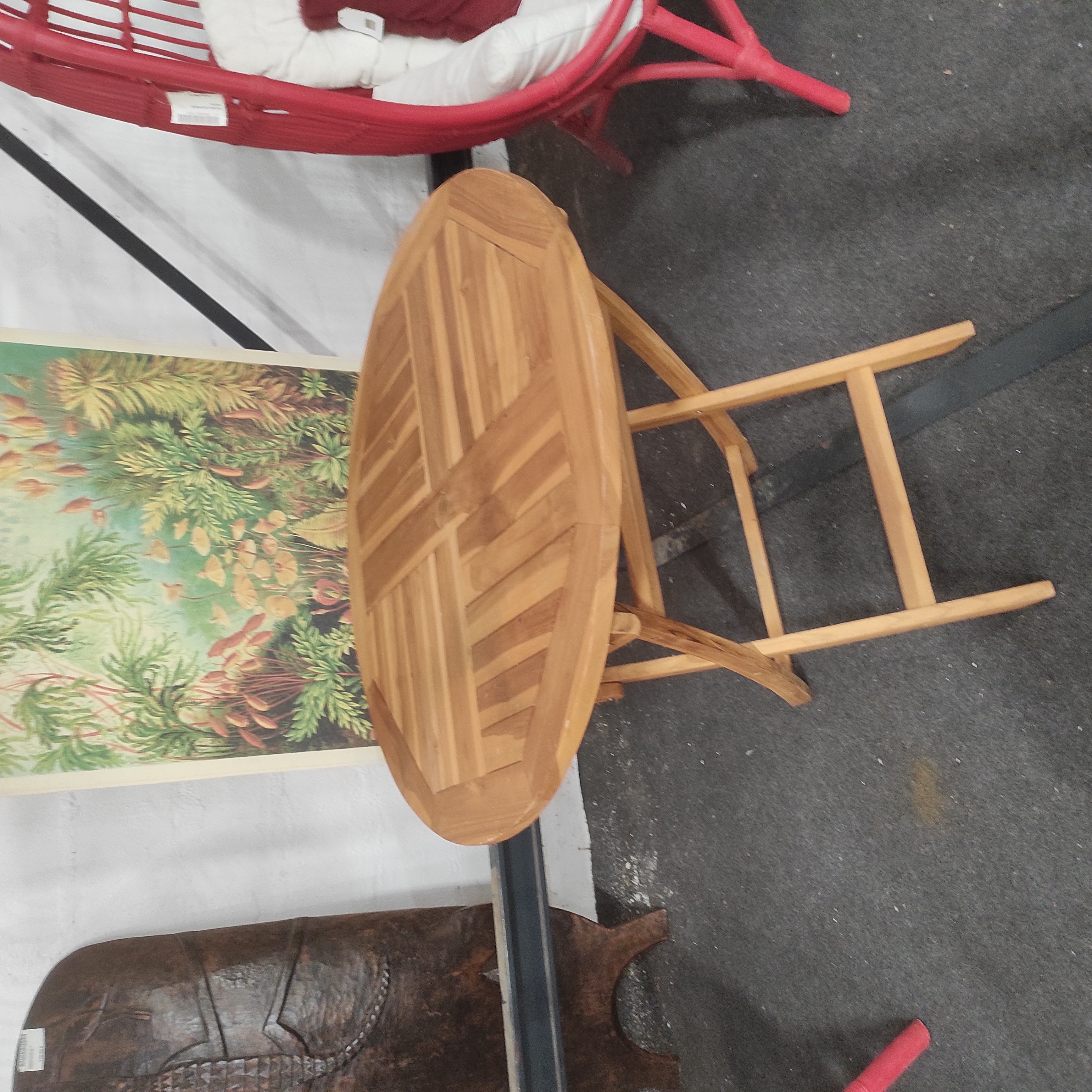 TABLE PLIANTE 85/74 CM EN ACACIA