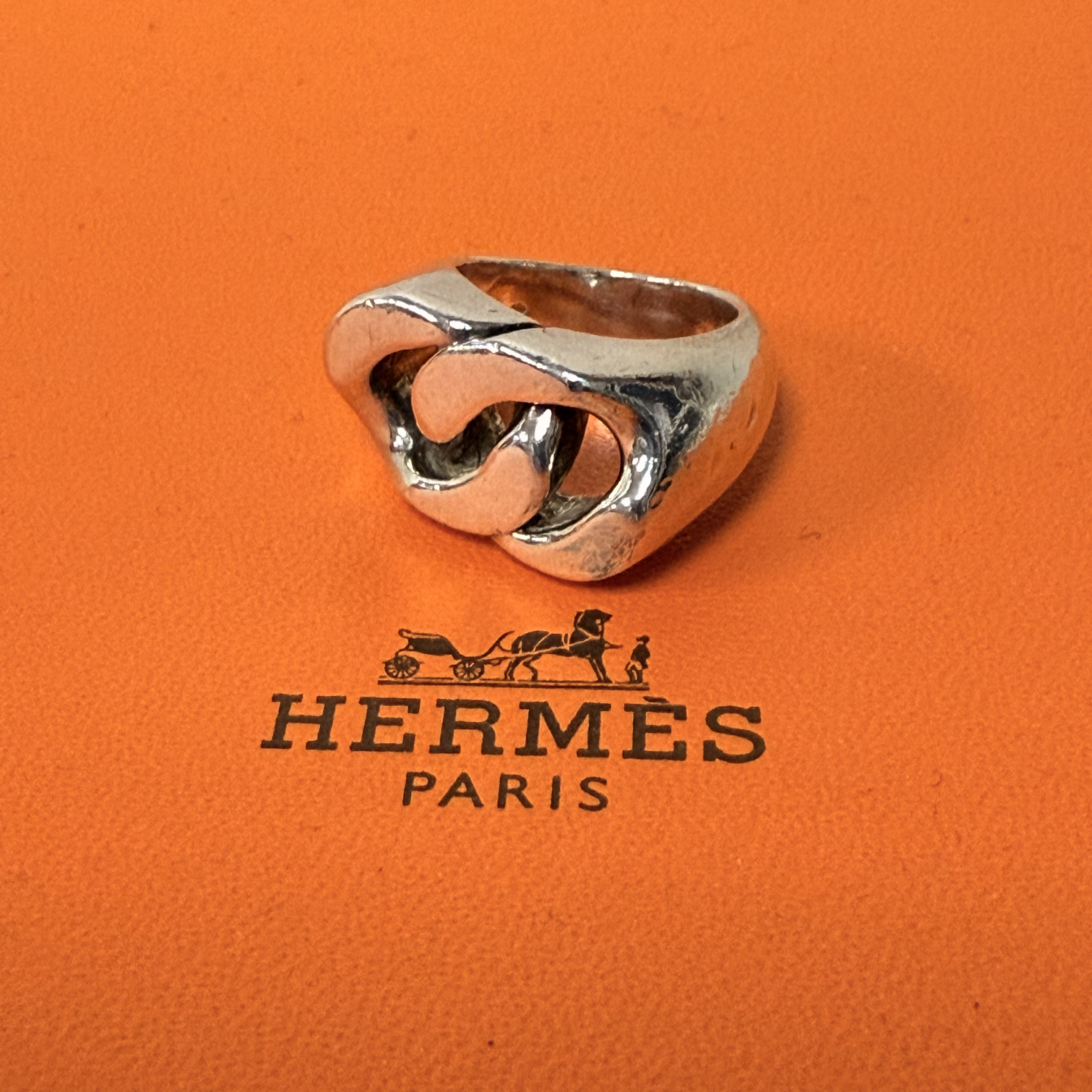 HERMES BAGUE BOUCLE EN ARGENT (AG925) 19.05 GR T.50 