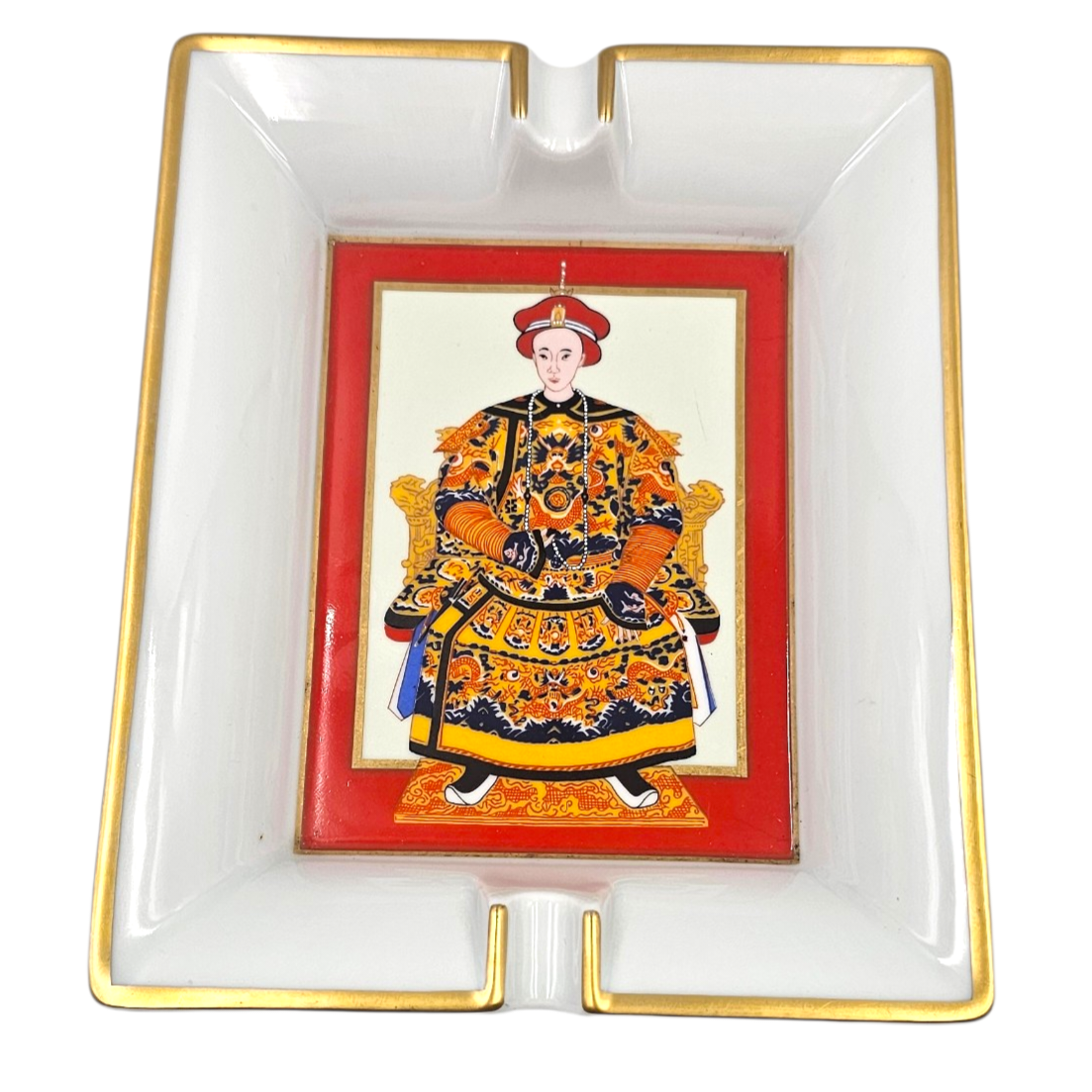 HERMES VIDE POCHE EN PORCELAINE PORTRAIT EMPEREUR DAOGUANG