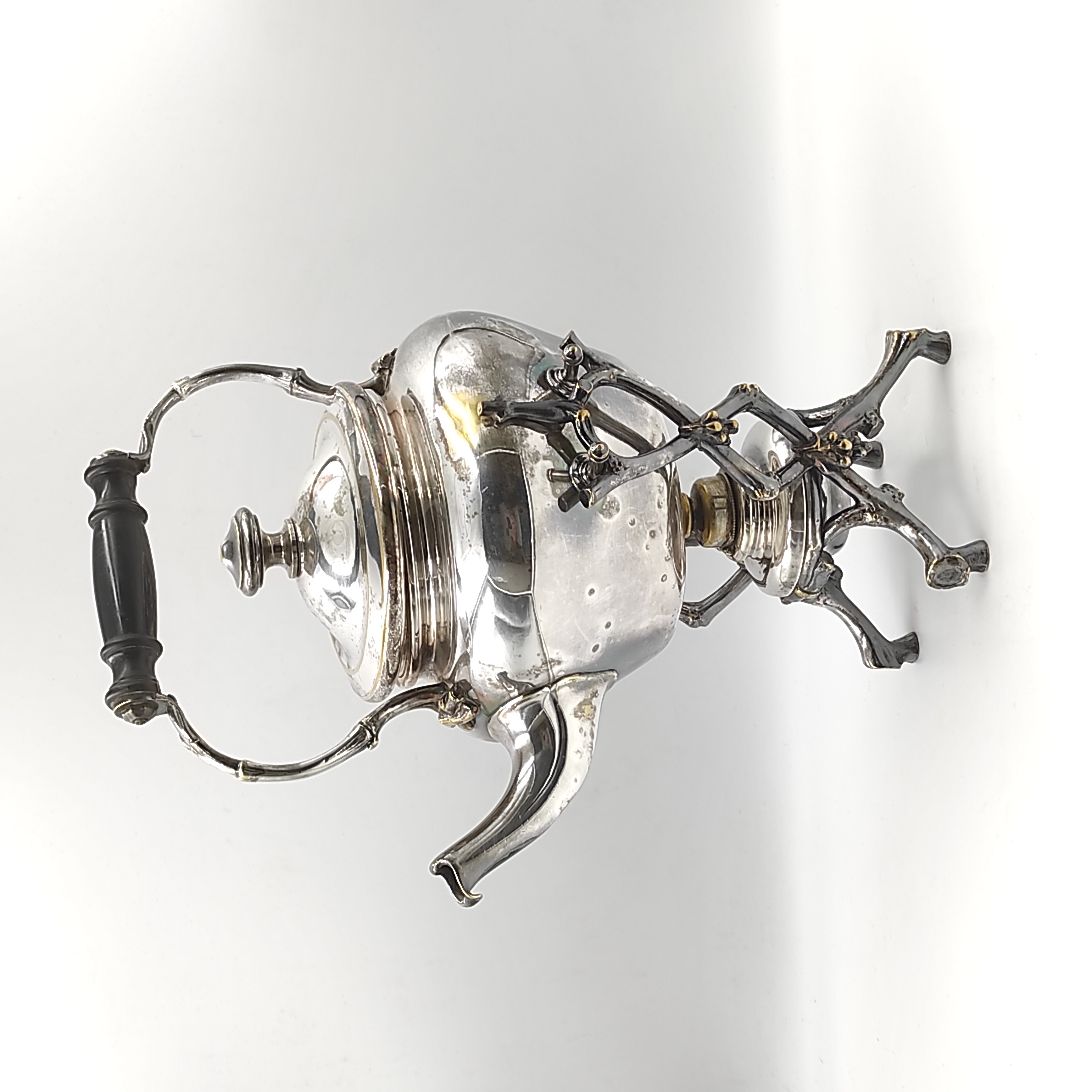 CHRISTOFLE BAMBOU VERSEUSE BOUILLOIRE A BASCULE EN METAL ARGENTE