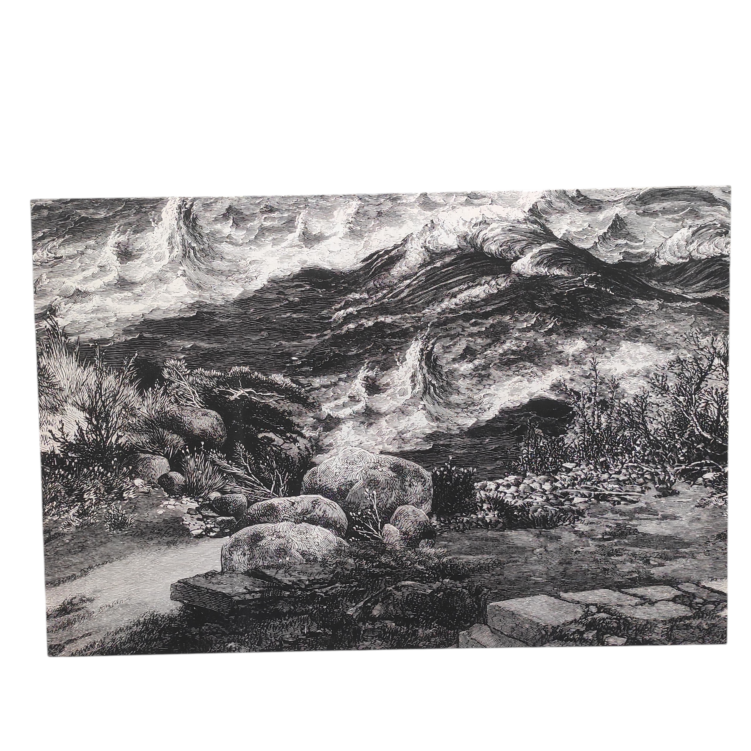 TOILE IMPRIMEE A DECOR DE PAYSAGE TOURMENTE 135 x 90 CM