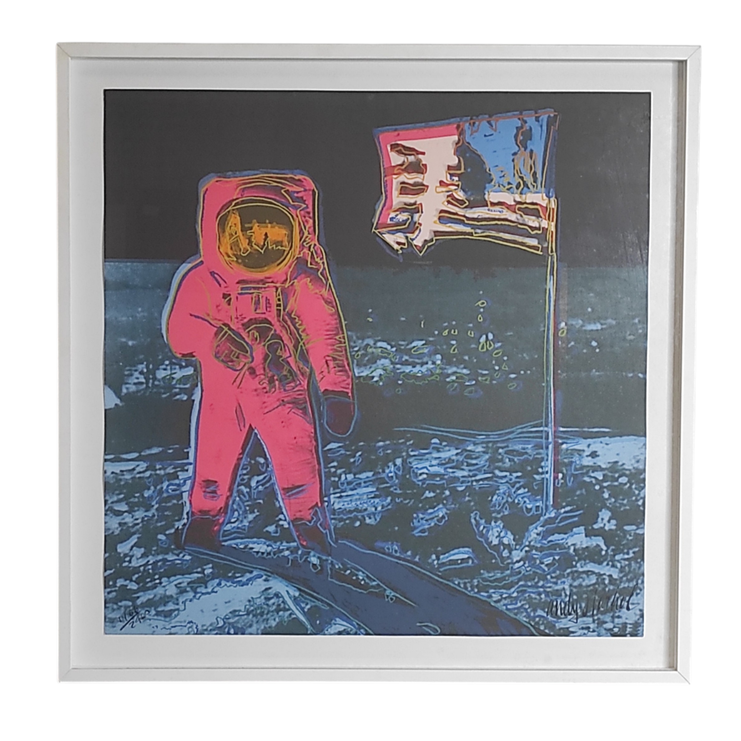 ANDY WARHOL MOONWALK ESTAMPE CERTIFIEE PAR LA COMA