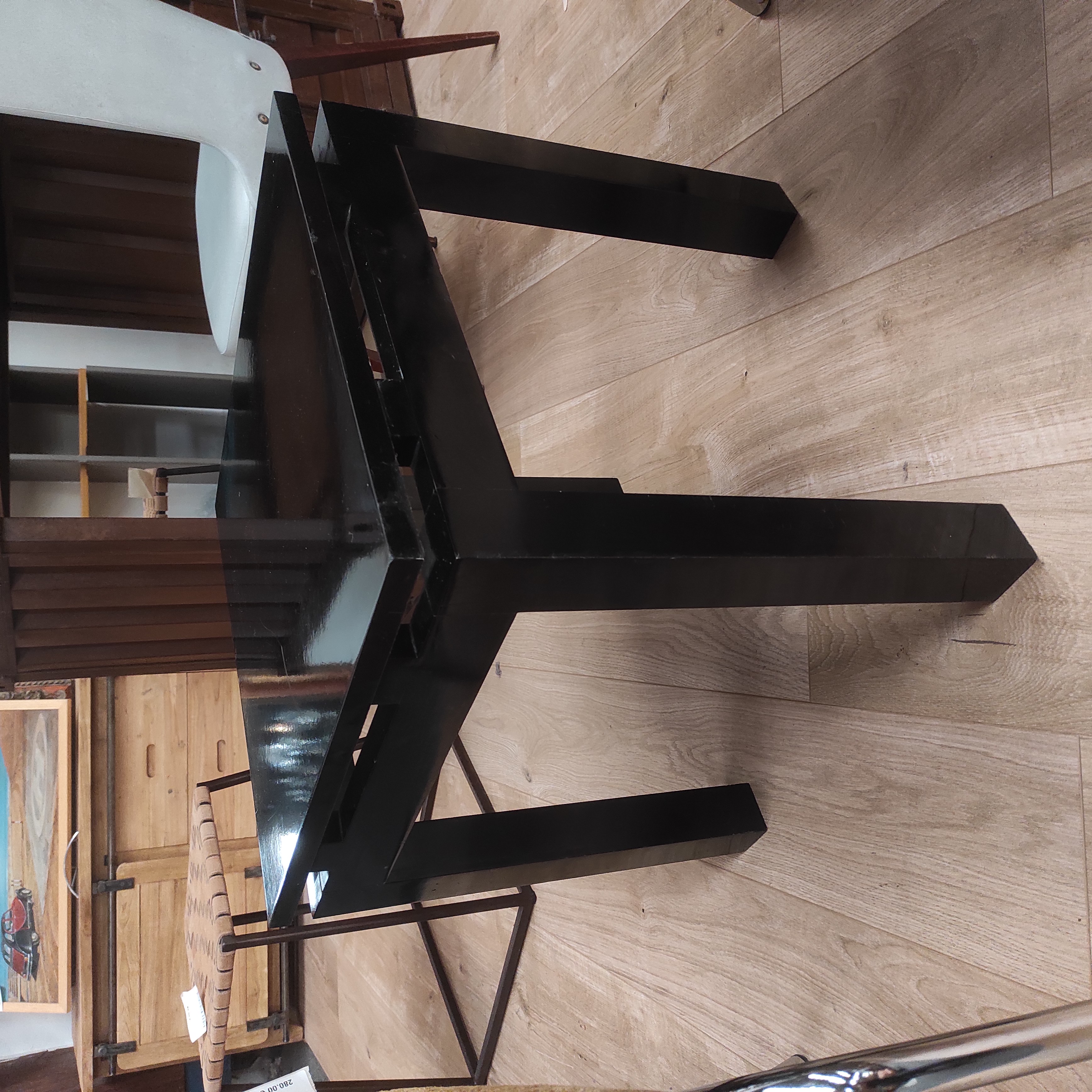 TABLE BASSE NOIRE 50/50/50 CM DLG ANDRE SORNAY ANNEES 70