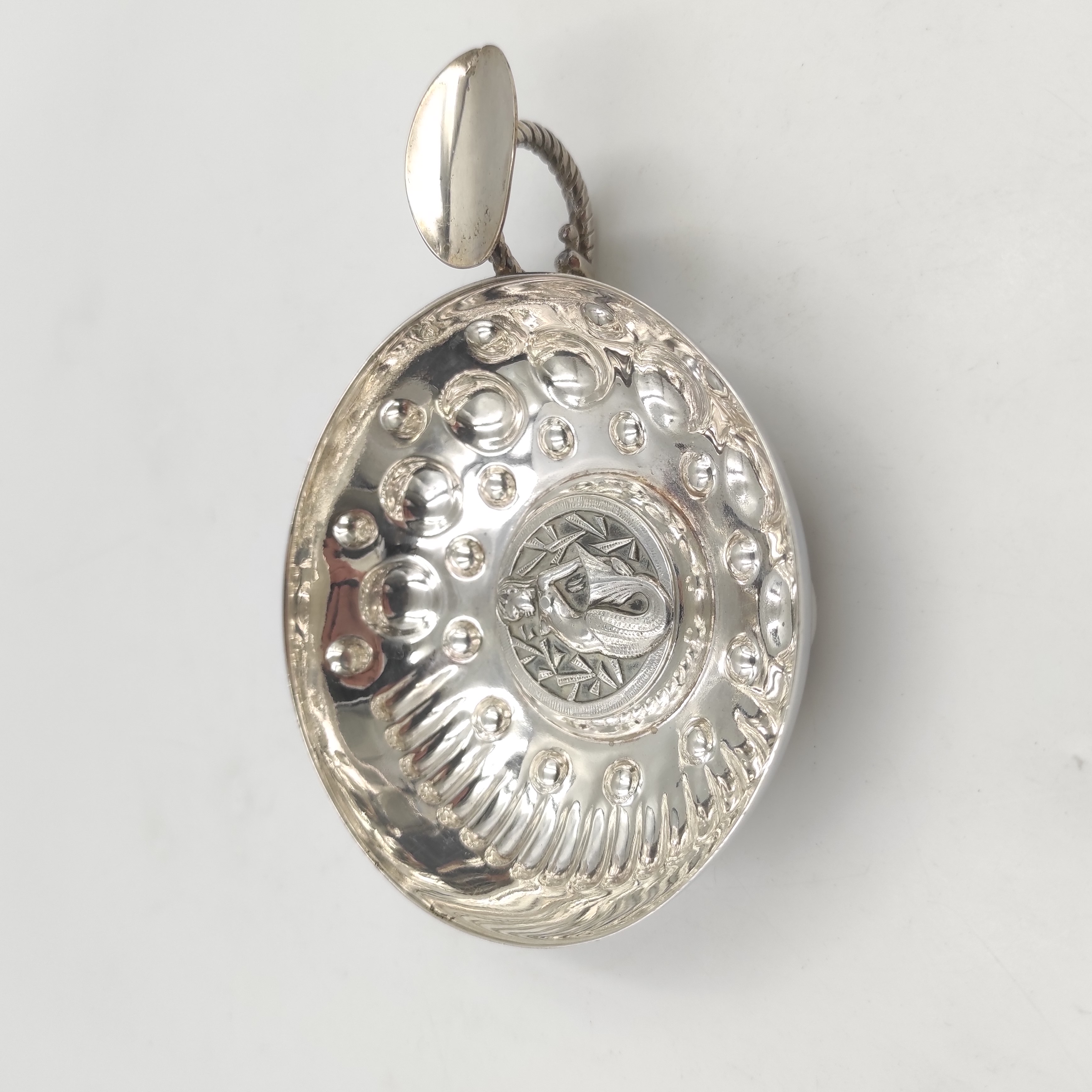 TASTE-VIN DECOR SIRENE EN ARGENT (MERCURE)  90.80 GR