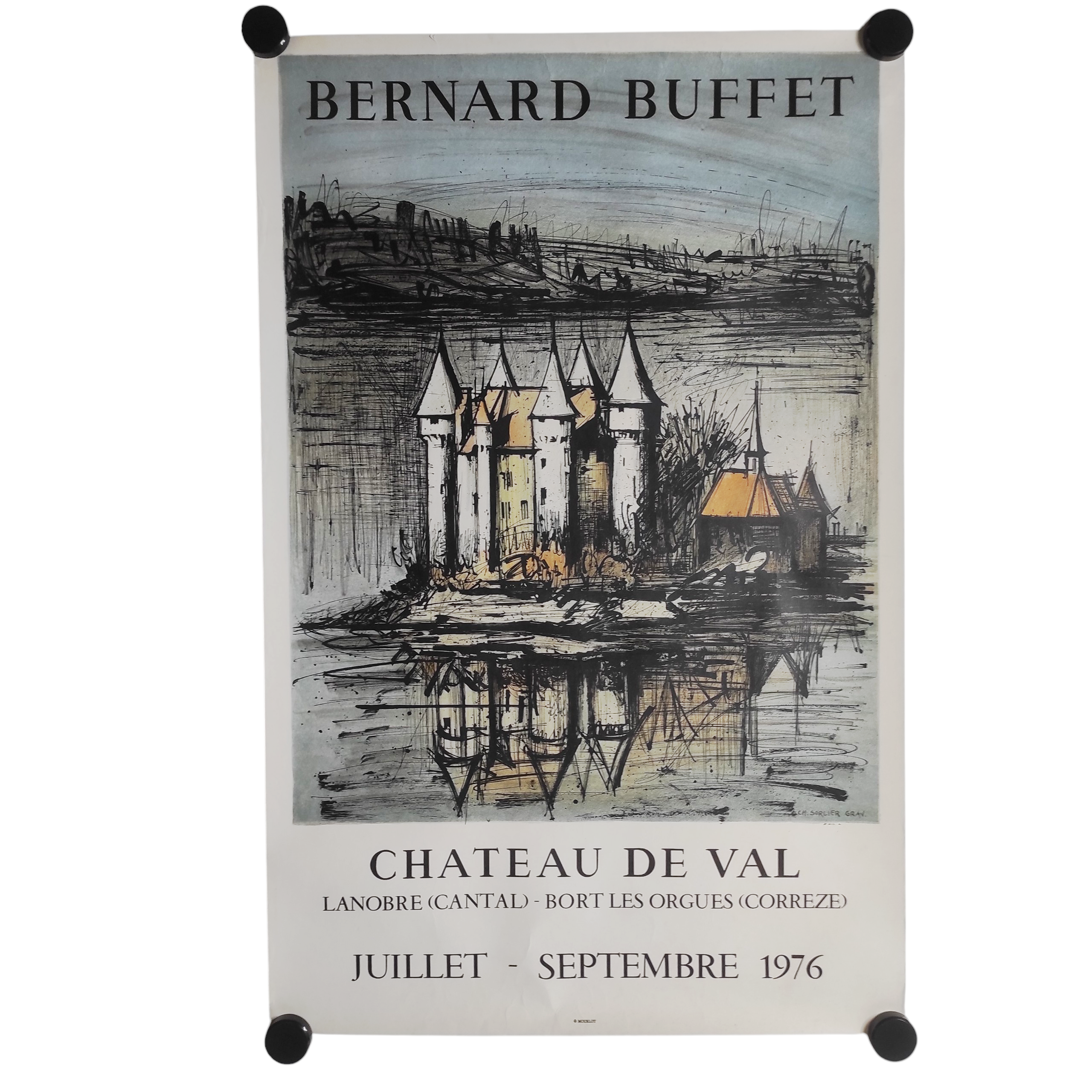 BERNARD BUFFET AFFICHE MOURLOT CHATEAU DE VAL 