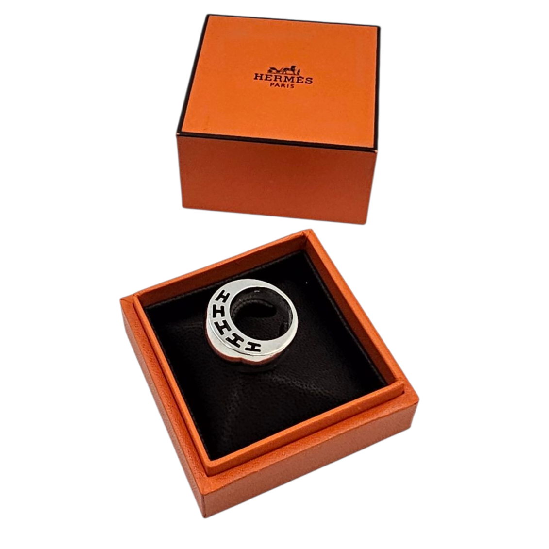 HERMES BAGUE CLARTE EN ARGENT (AG925) 24.06 GR T.51 + ECRIN