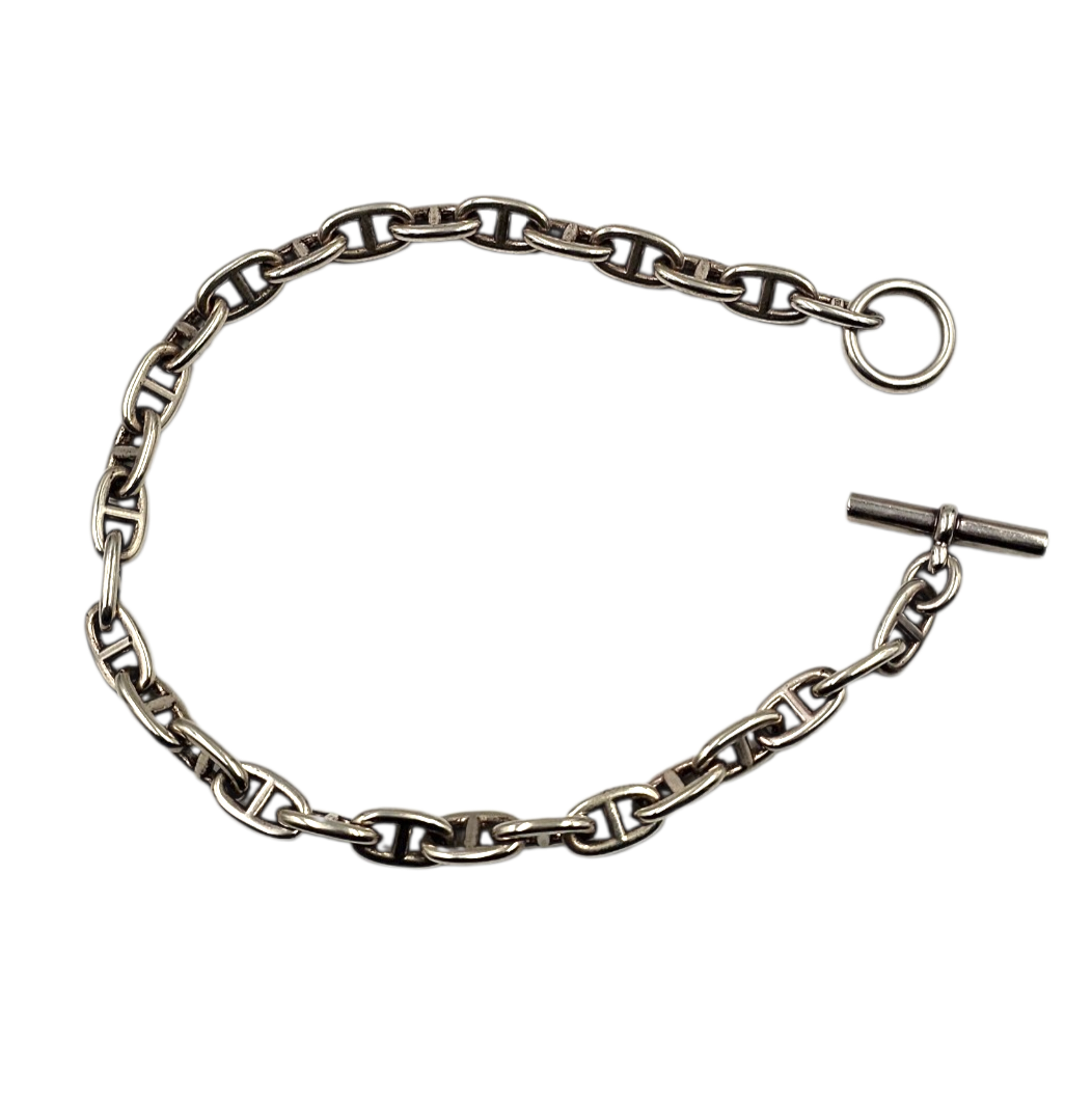 HERMES COLLIER CHAINE D ANCRE 29 MAILLONS EN ARGENT (AG925) 144.75 GR