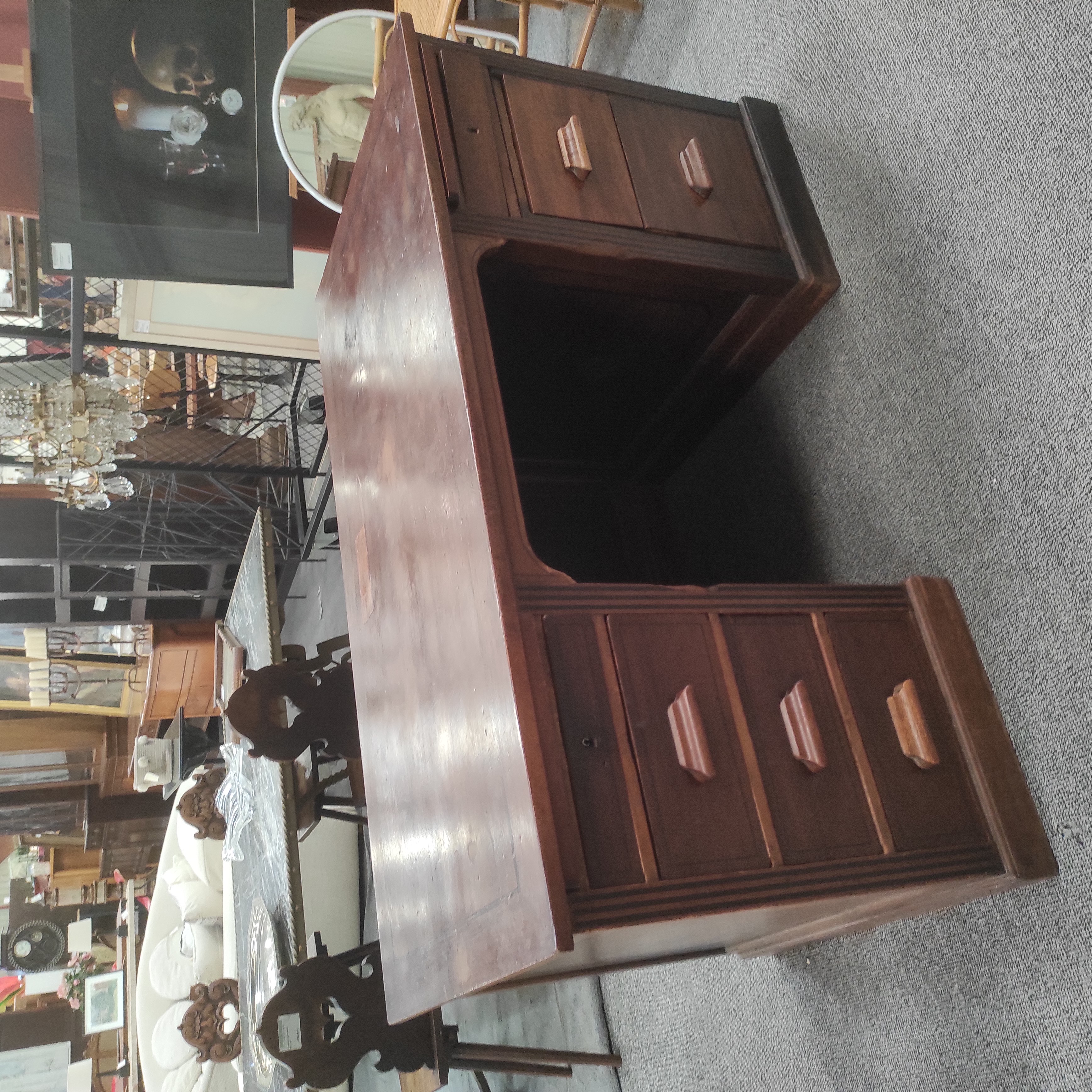 BUREAU A CAISSONS 7 TIROIRS 151/79/55 CM