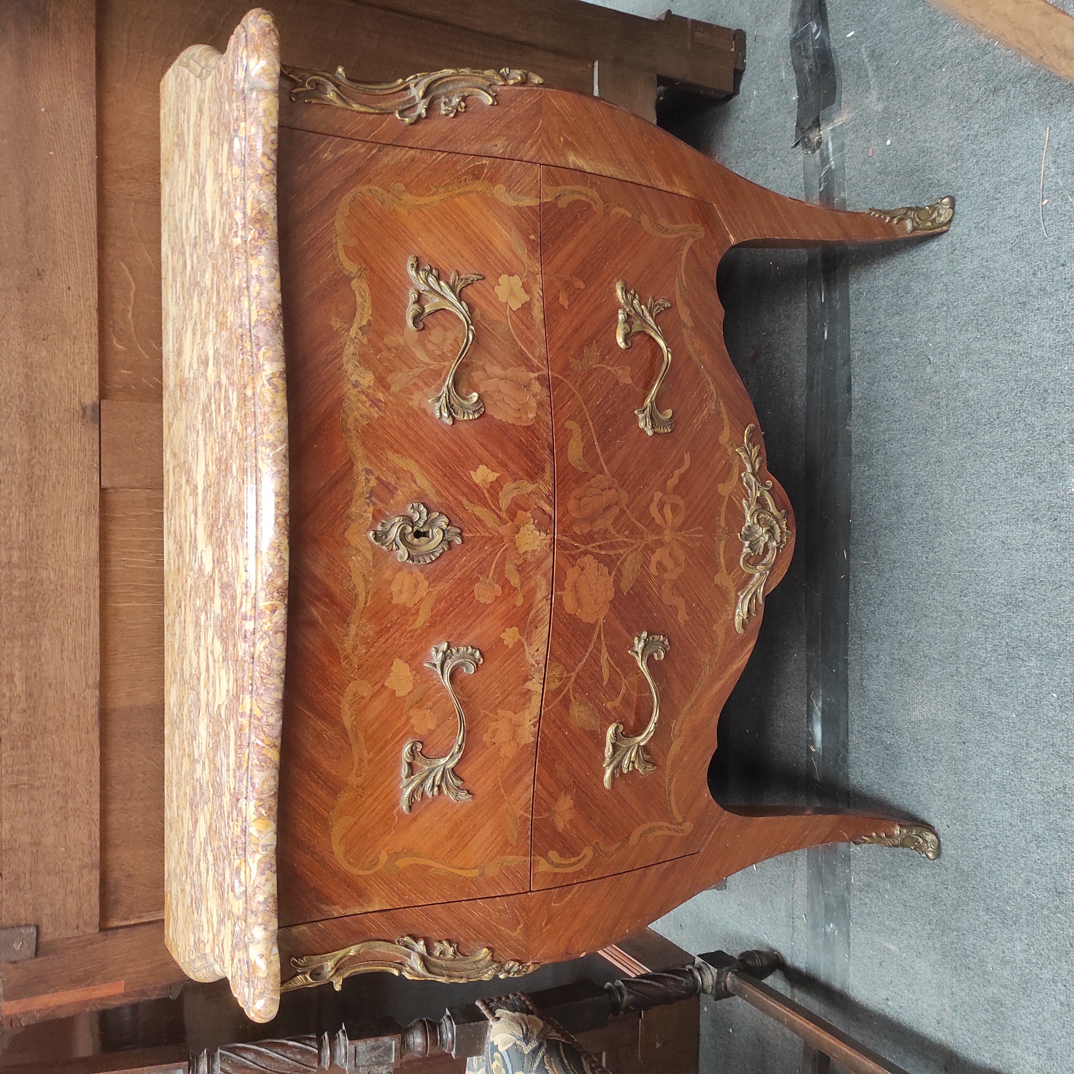 COMMODE DE STYLE LOUIS XV 2 TIROIRS 103 x 83 x 44 CM