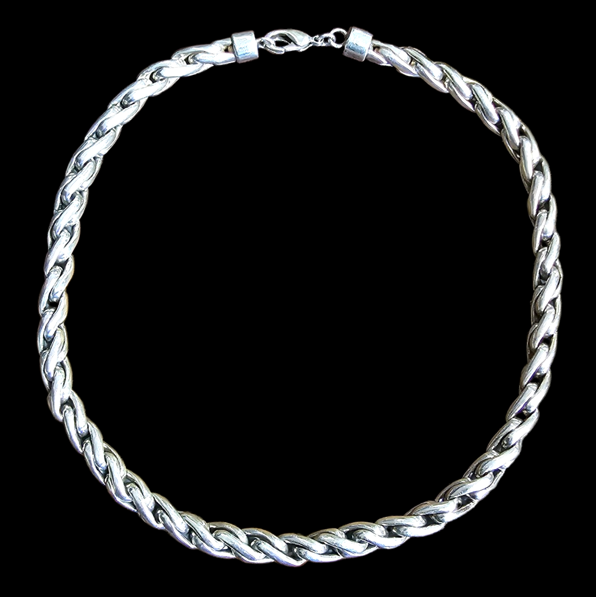 COLLIER MAILLE BYZANTINE EN ARGENT (925) L. 48 CM 157.56 GR