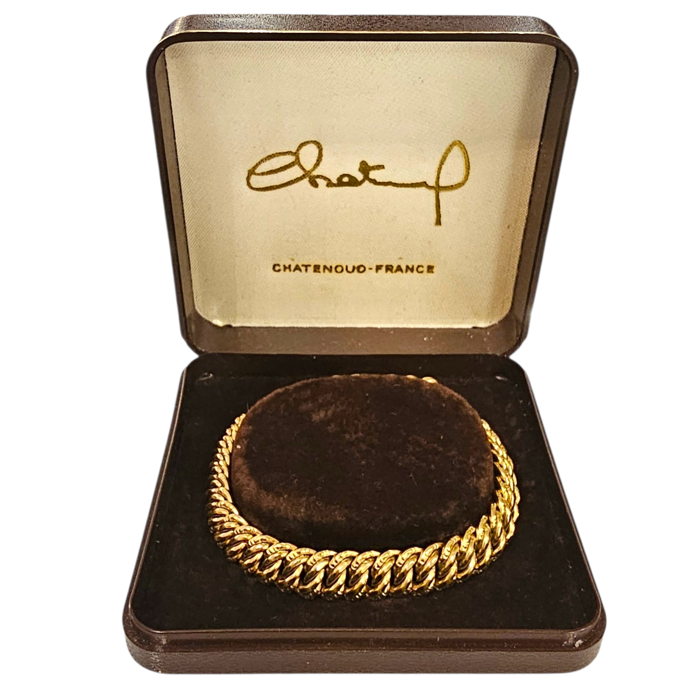 BRACELET MAILLE AMERICAINE EN PLAQUE OR 