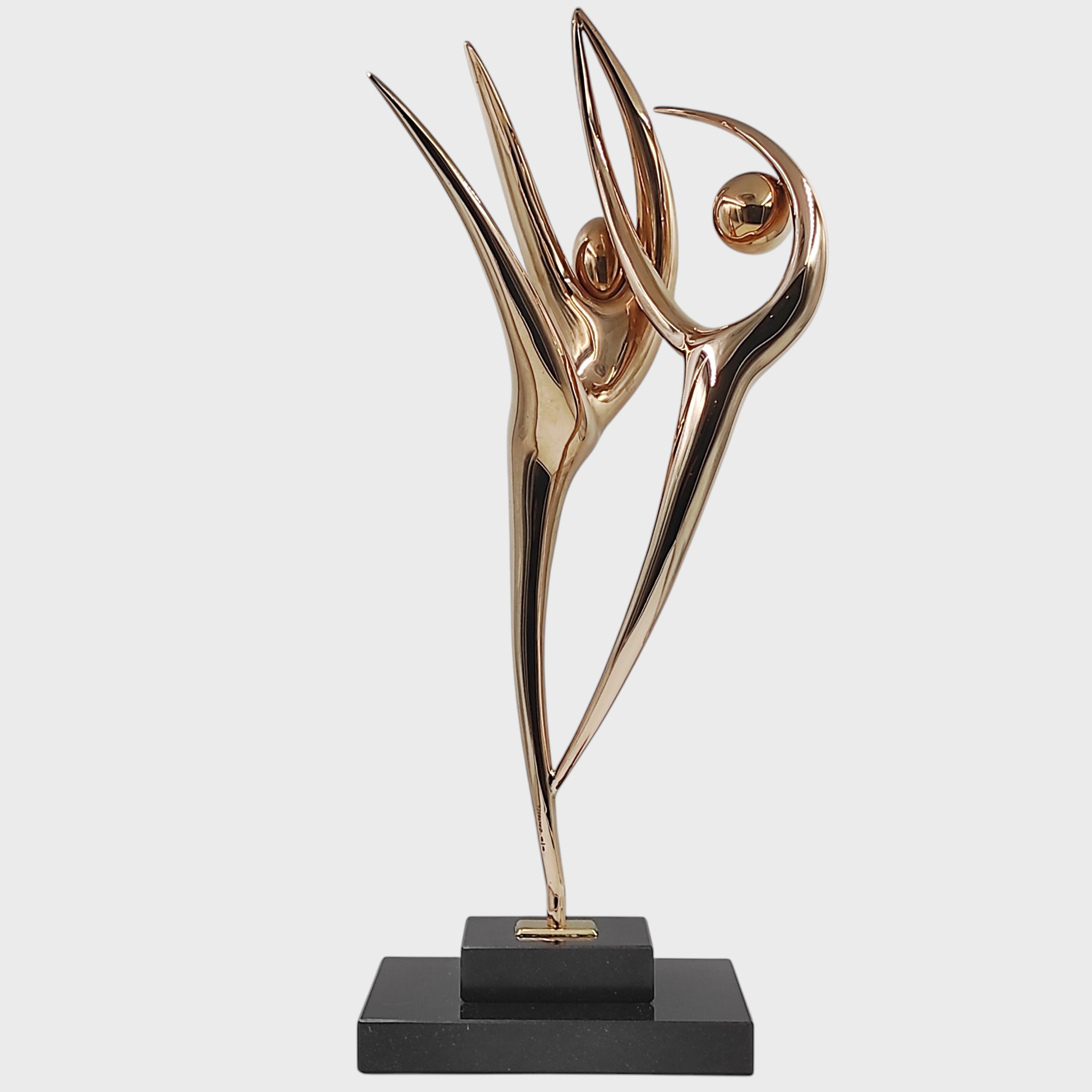 ALAIN CANTAREL SCULPTURE EN BRONZE ALLEGRO H 57 CM