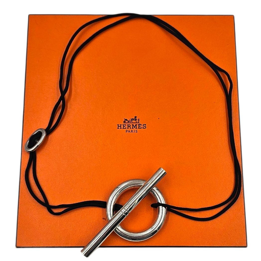 HERMES COLLIER SAUTOIR SKIPPER TGM EN ARGENT (AG925) PB 60.29 GR + ECRIN