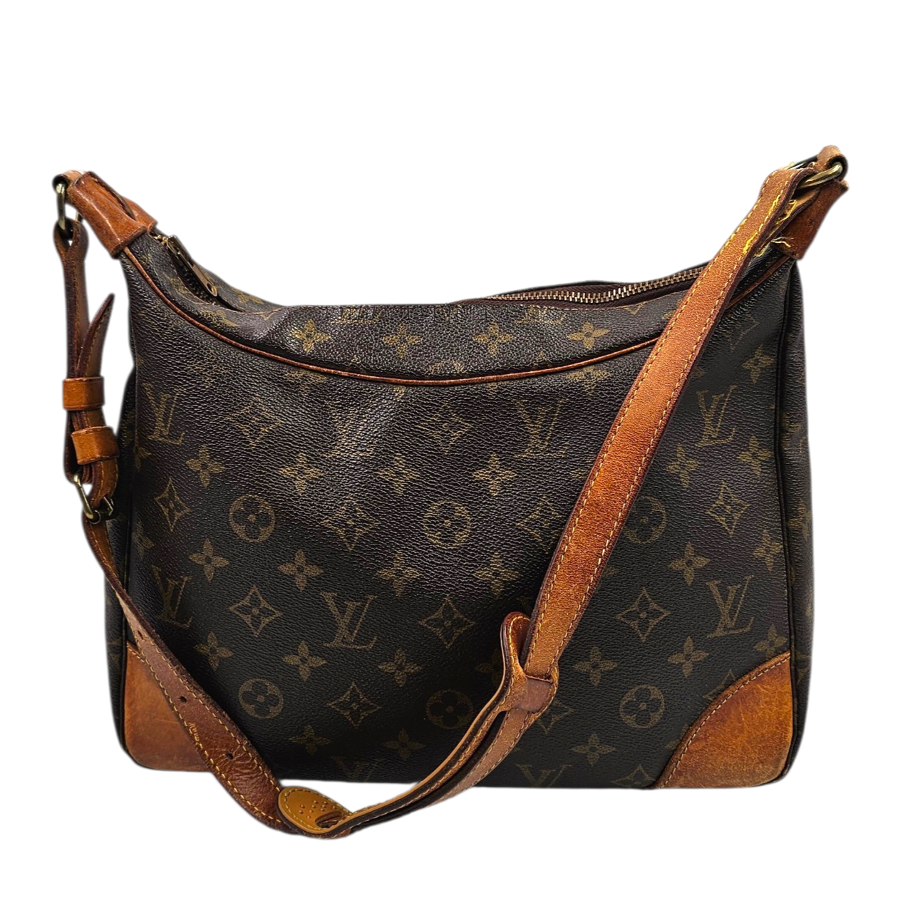 LOUIS VUITTON SAC BOULOGNE MM TOILE MONOGRAM ET CUIR - VINTAGE EN L ETAT