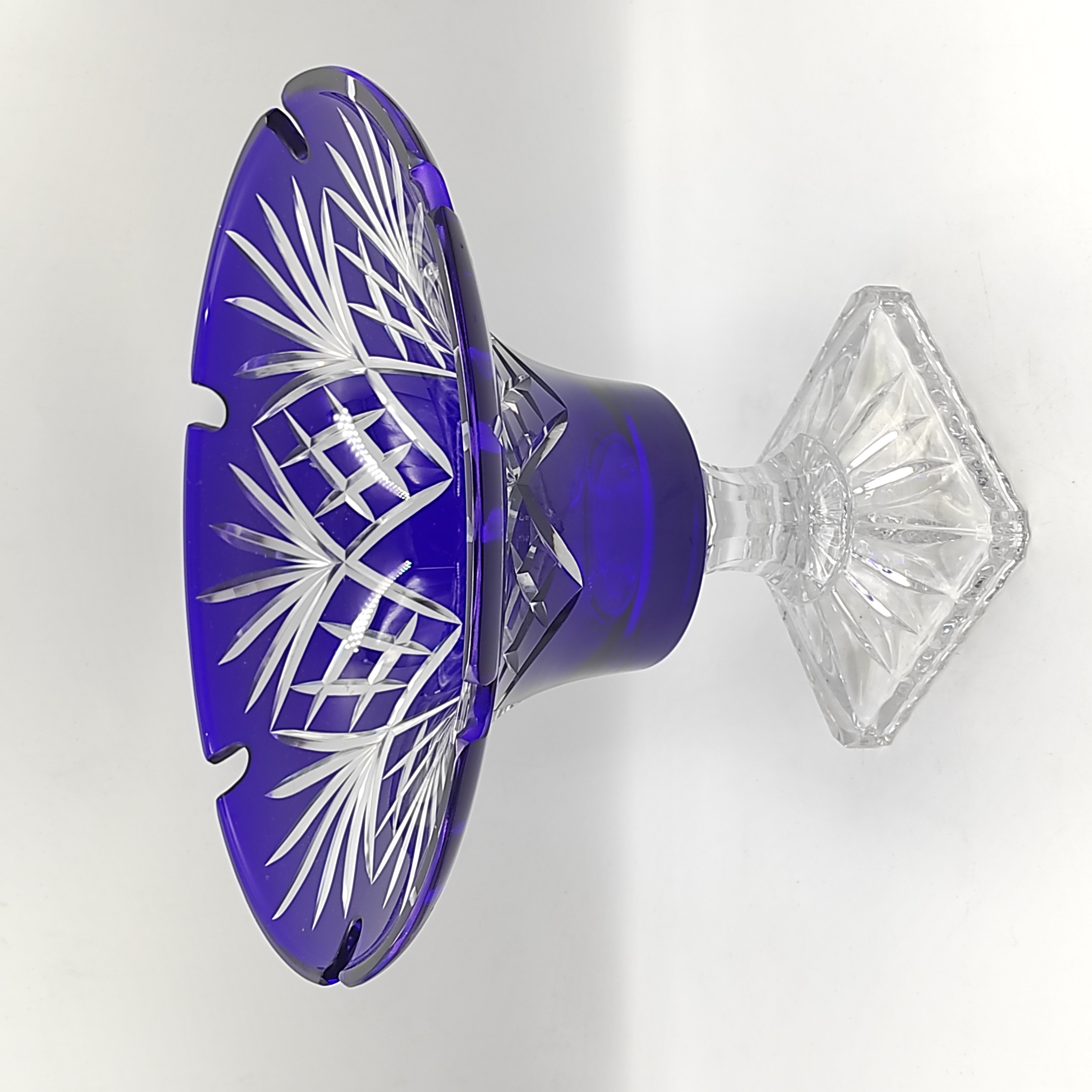 CRISTALLERIE DE LORRAINE COUPE DE COULEURS 