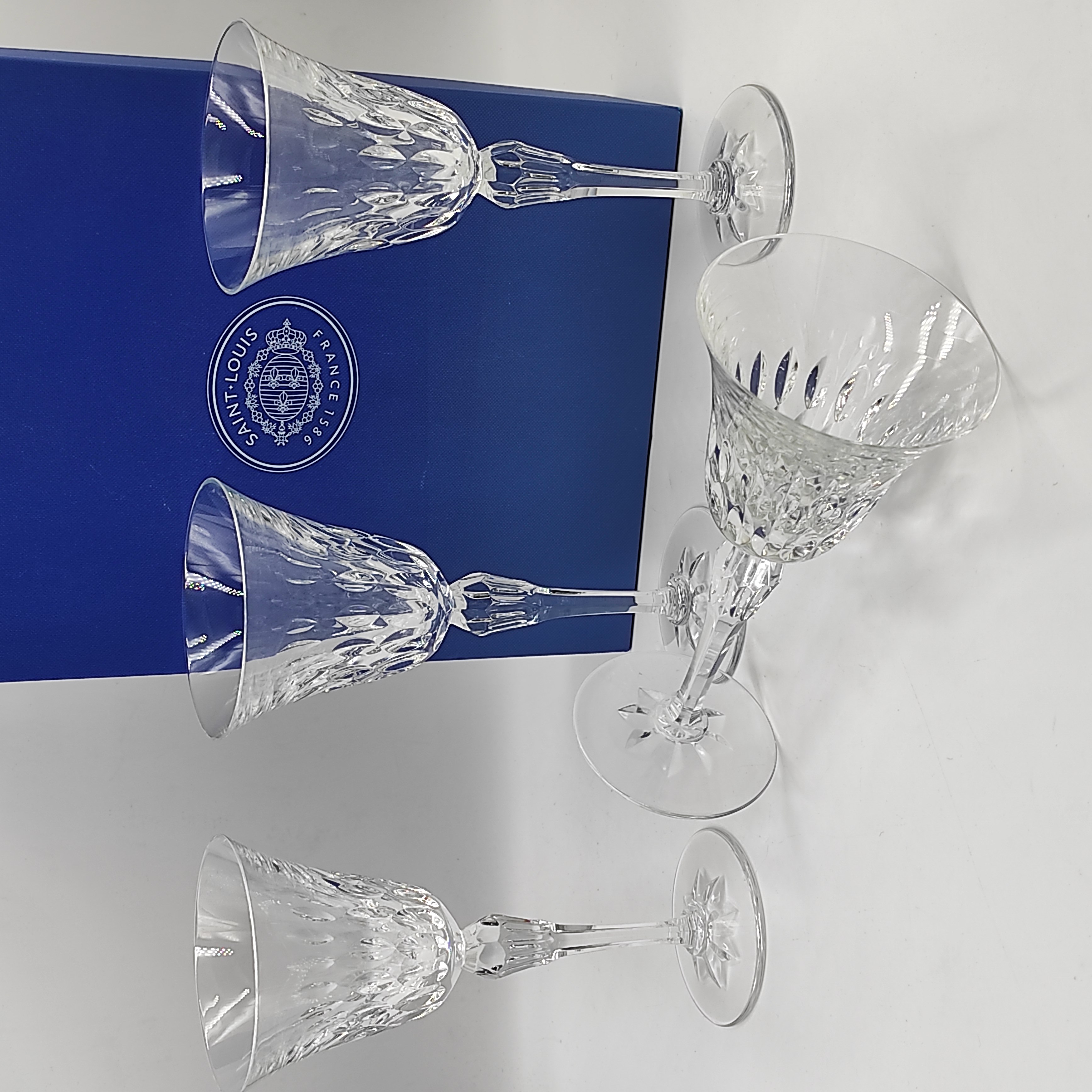 SAINT LOUIS COLLECTION STELLA 4 VERRES A EAU + BOITE 