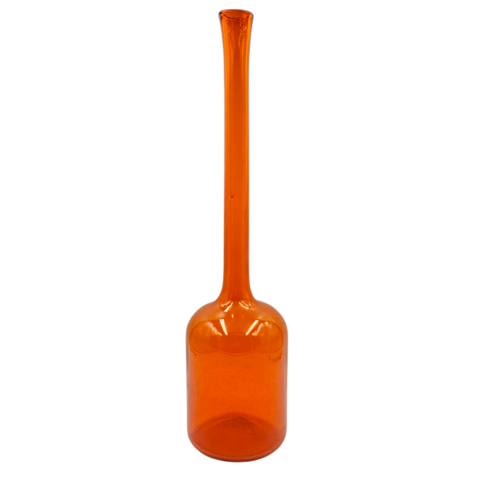 SOLIFLORE VERRE ORANGE 47 CM ANNEES 50