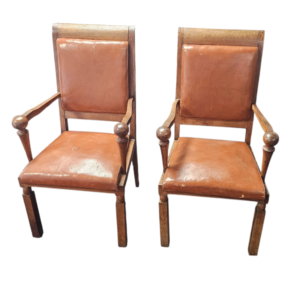 PAIRE DE FAUTEUILS DLG DE COURTRAY 56/105/54 CM ANNEES 40 